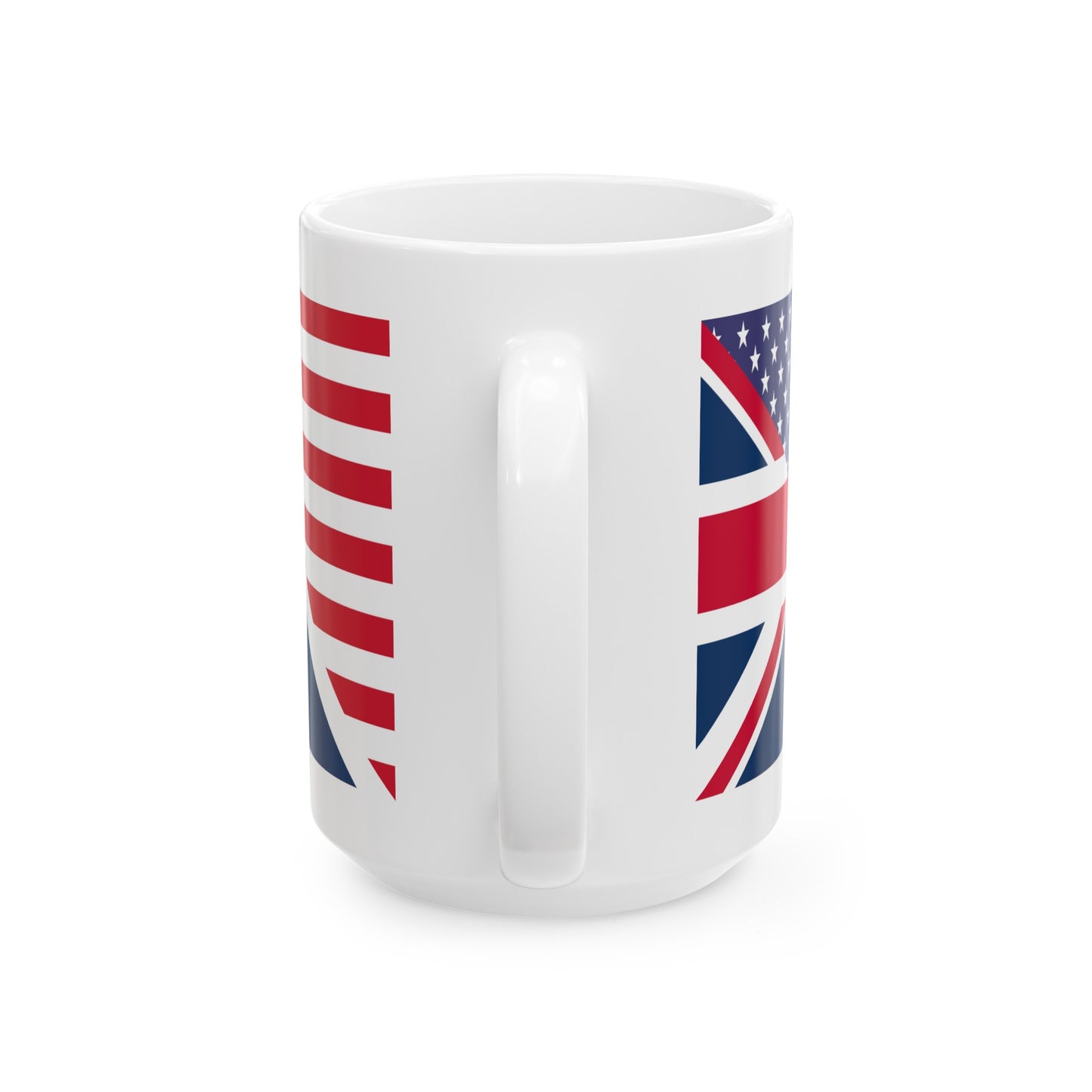 English American Flag United Kingdom USA Ceramic Mug 11oz, 15oz Cup