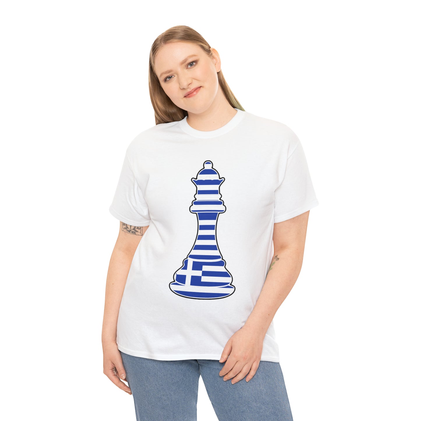 Greek Queen Flag Chess Piece Greece T-Shirt | Unisex Tee Shirt