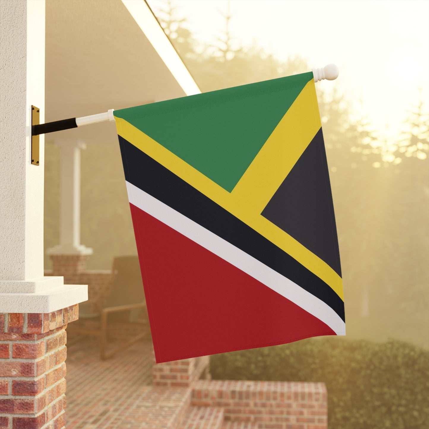 Jamaica Trinidad Flag Jamaican Trini Garden & House Banner