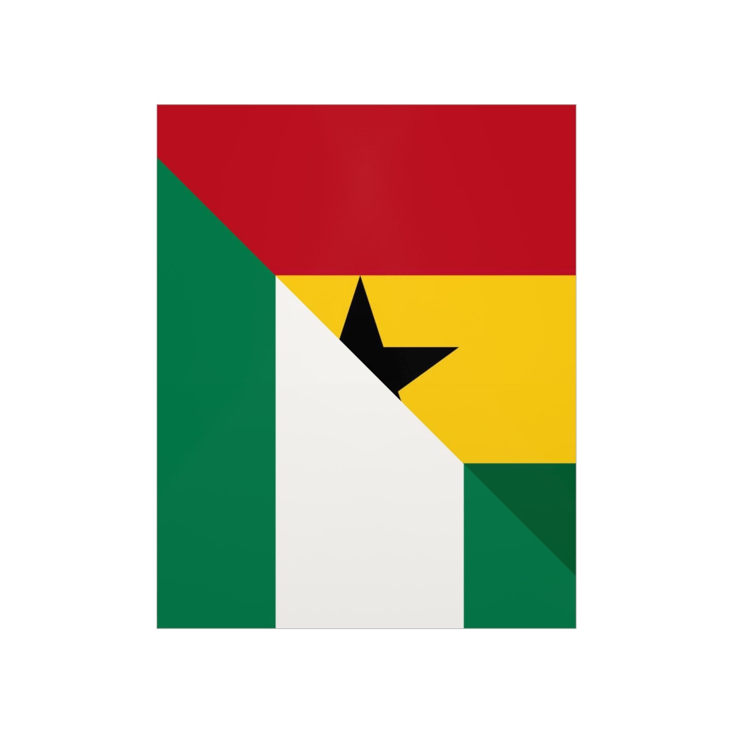 Nigerian Ghanaian Flag Nigeria Ghana Naija Premium Matte Poster