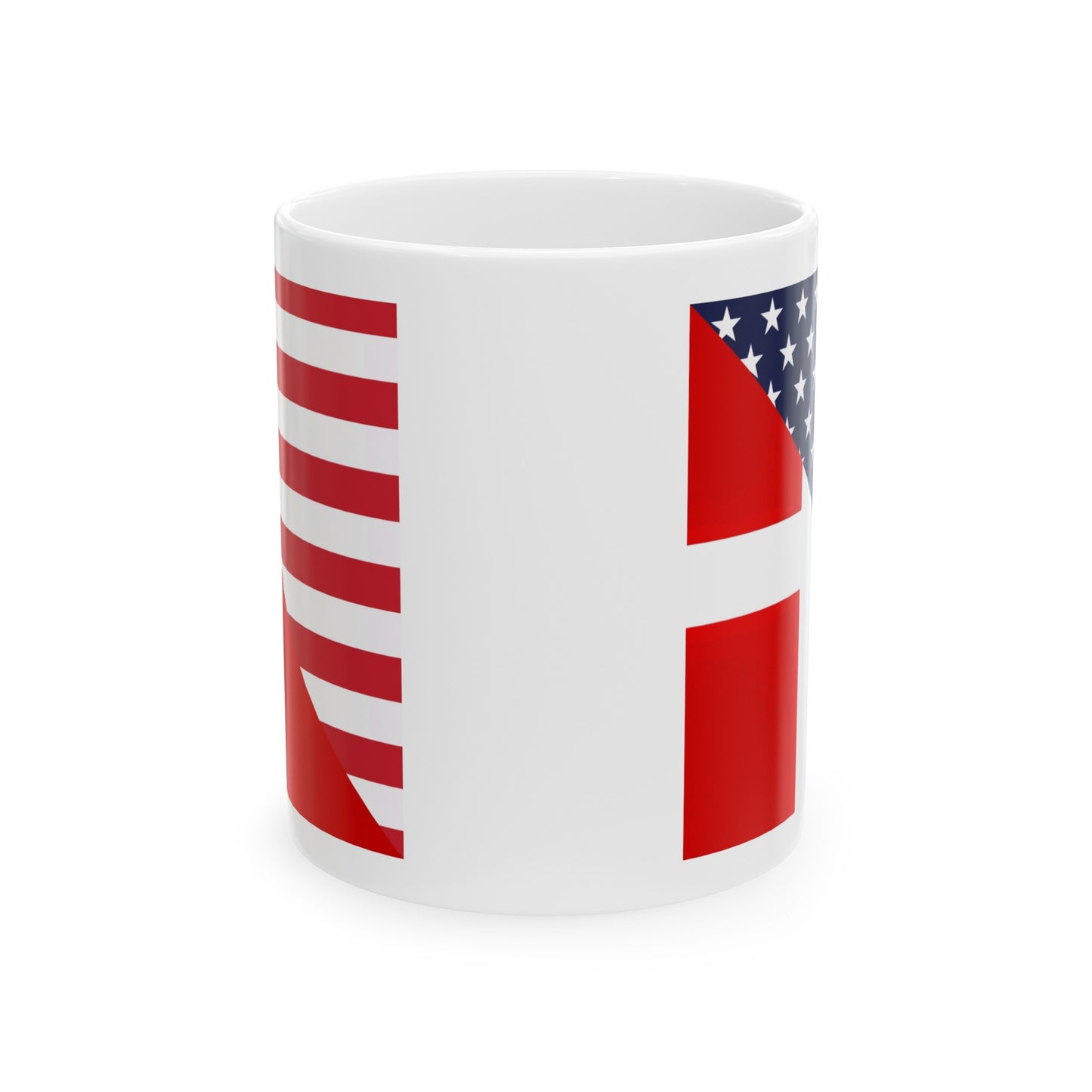 Denmark American Flag Danes Danish USA Ceramic Mug 11oz, 15oz Cup