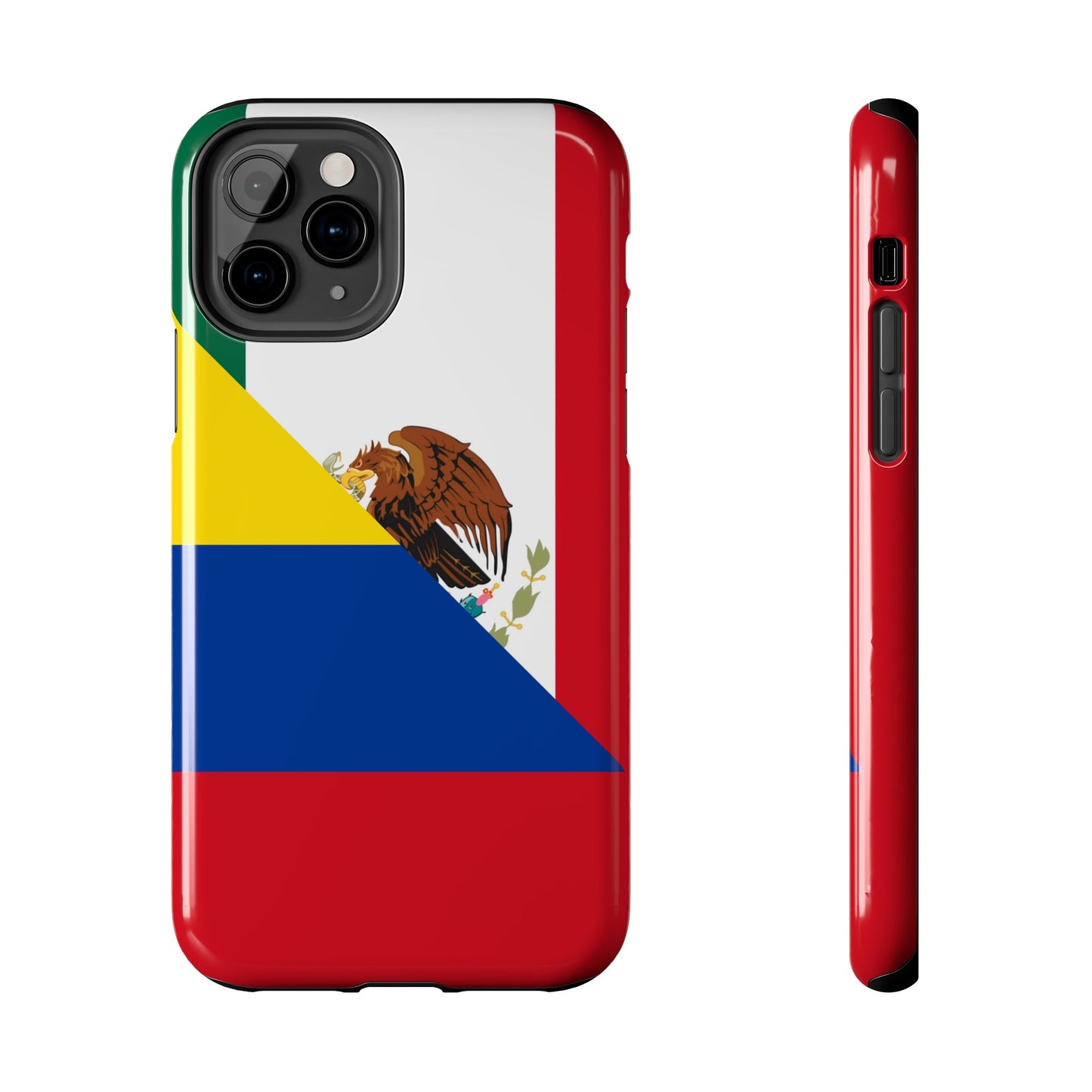 Mexican Colombian Flag Half Mexico Colombia Tough Phone Cases