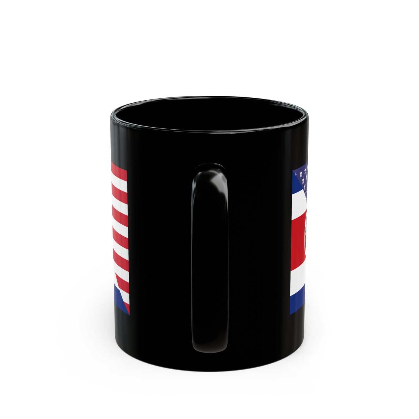 Costa Rican American Flag USA Black Mug (11oz, 15oz)