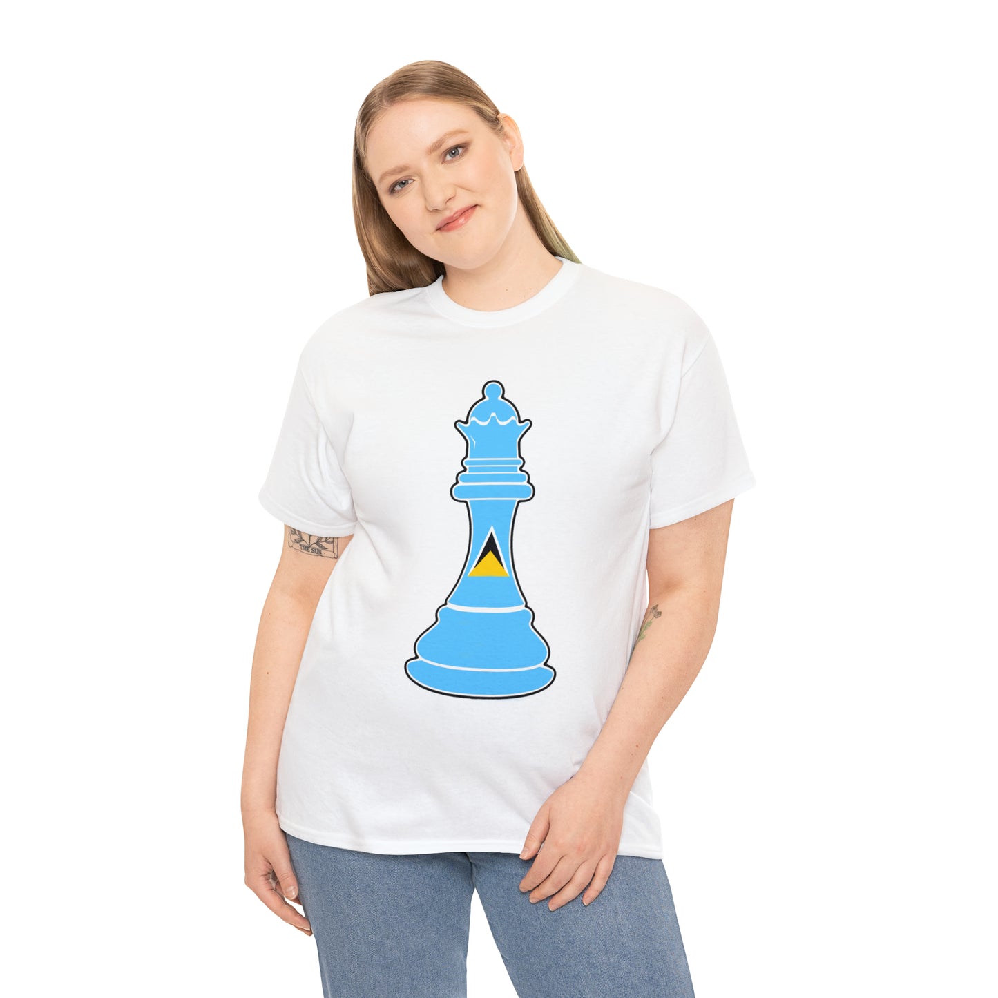 St Lucian Queen Flag Chess Piece St Lucia T-Shirt | Unisex Tee Shirt