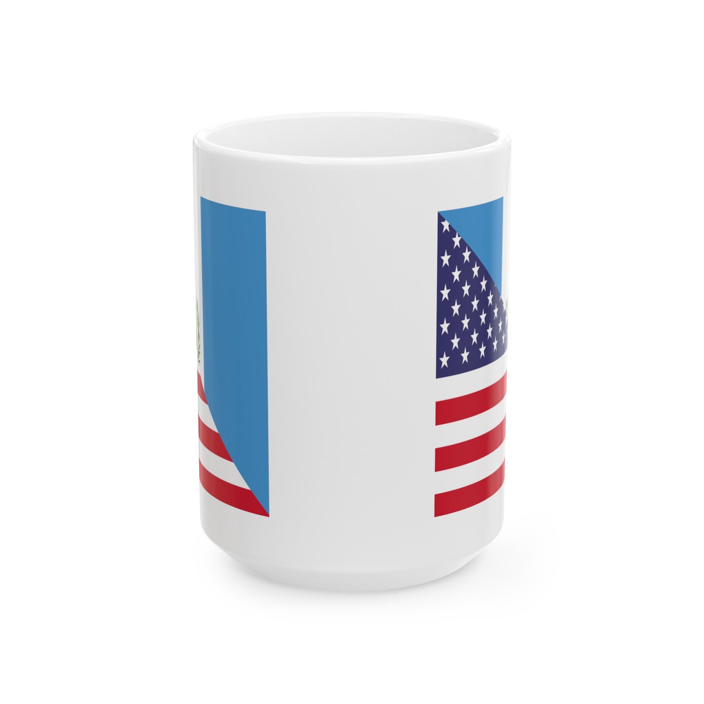 Guatemalan American Flag Half Guatemala USA Ceramic Mug 11oz, 15oz Cup