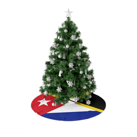 Jamaican Cuban Flag | Jamaica Cuba Christmas Tree Skirt