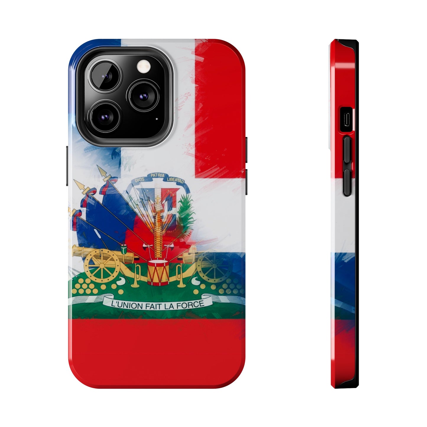 Haiti DR Flag Painted Haitian Dominican Tough Phone Cases