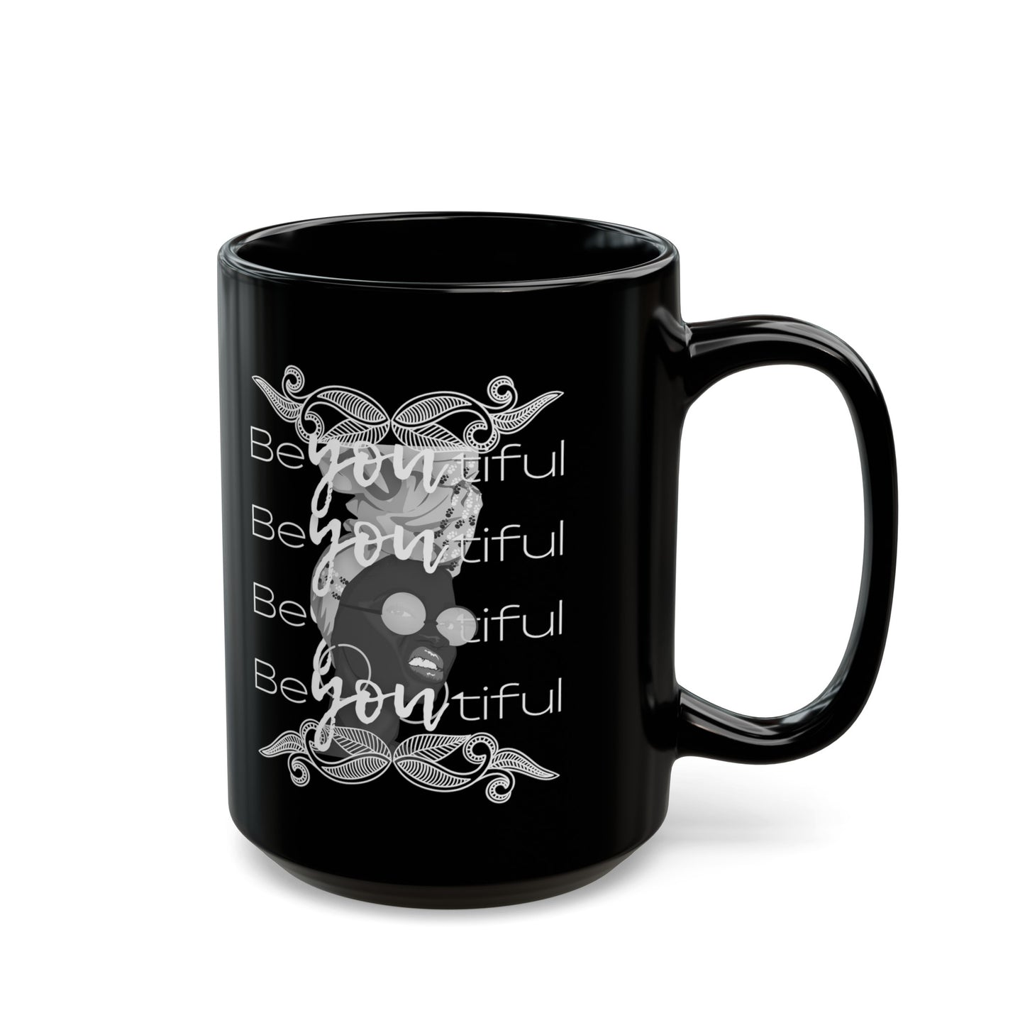 Beautiful Unapologetic  Woman Black Mug (11oz, 15oz)