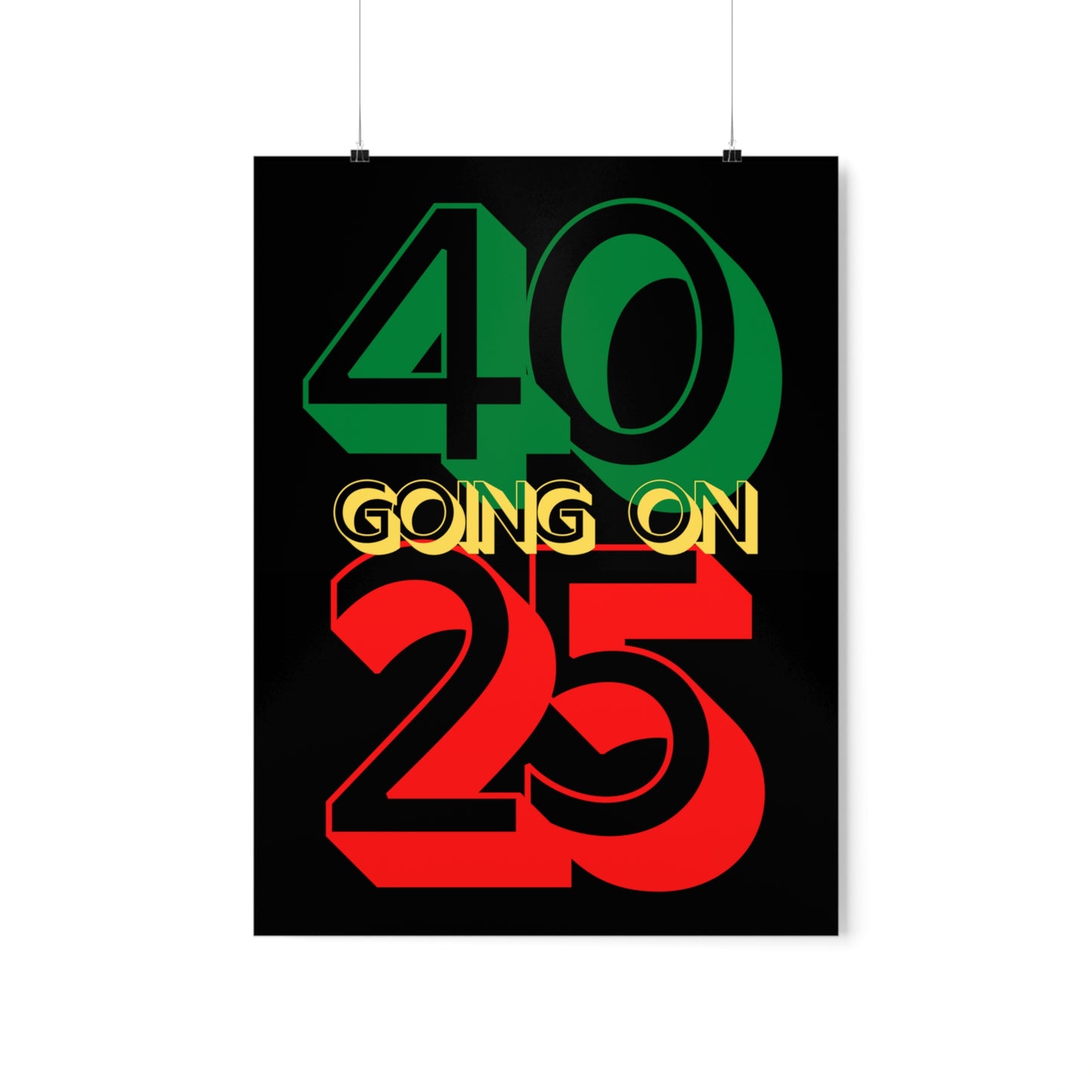 Im 40 Going On 25 Birthday | Happy Birthday | Aging like fine wine Premium Matte Poster