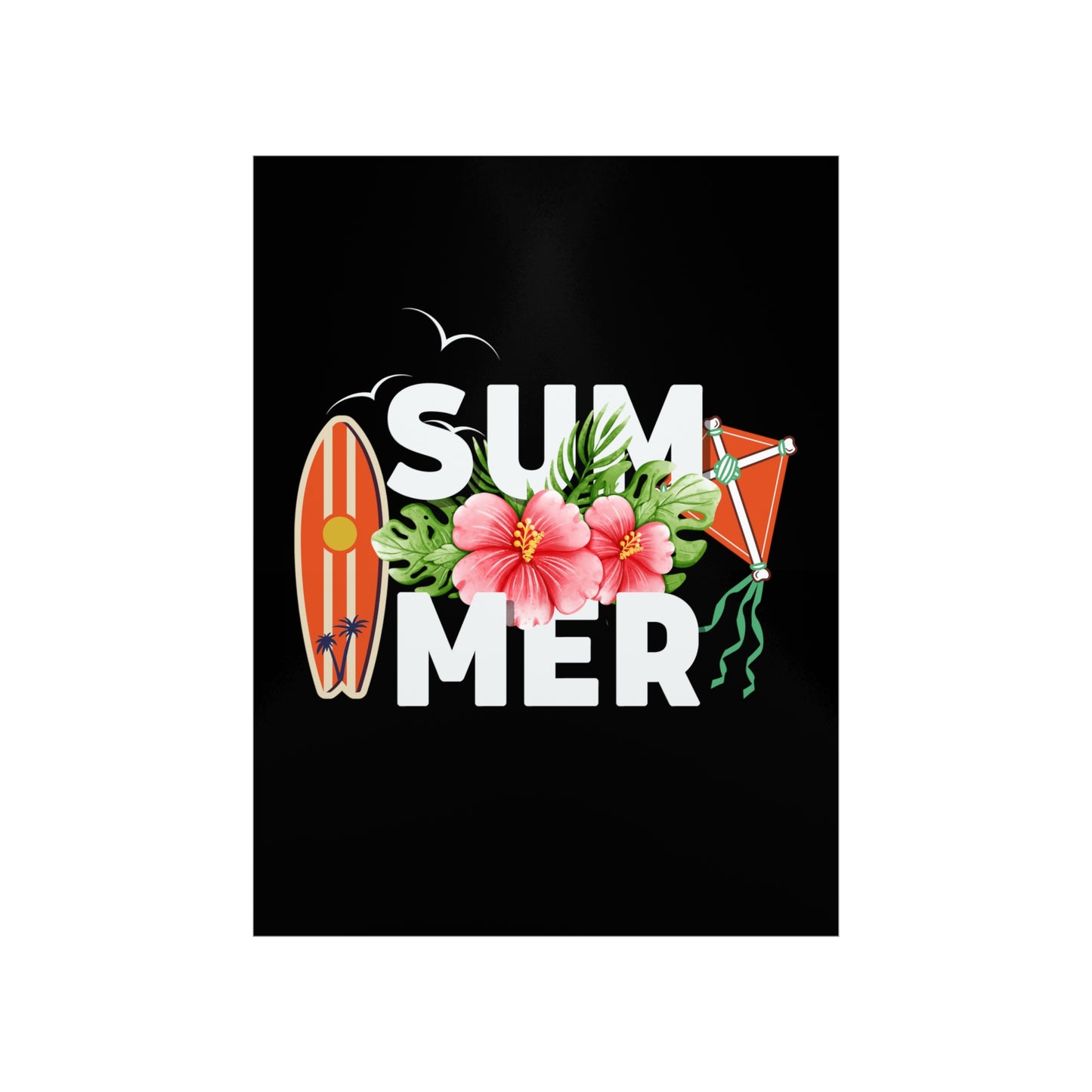 Summer Surfboard and Kite 2 Premium Matte Poster