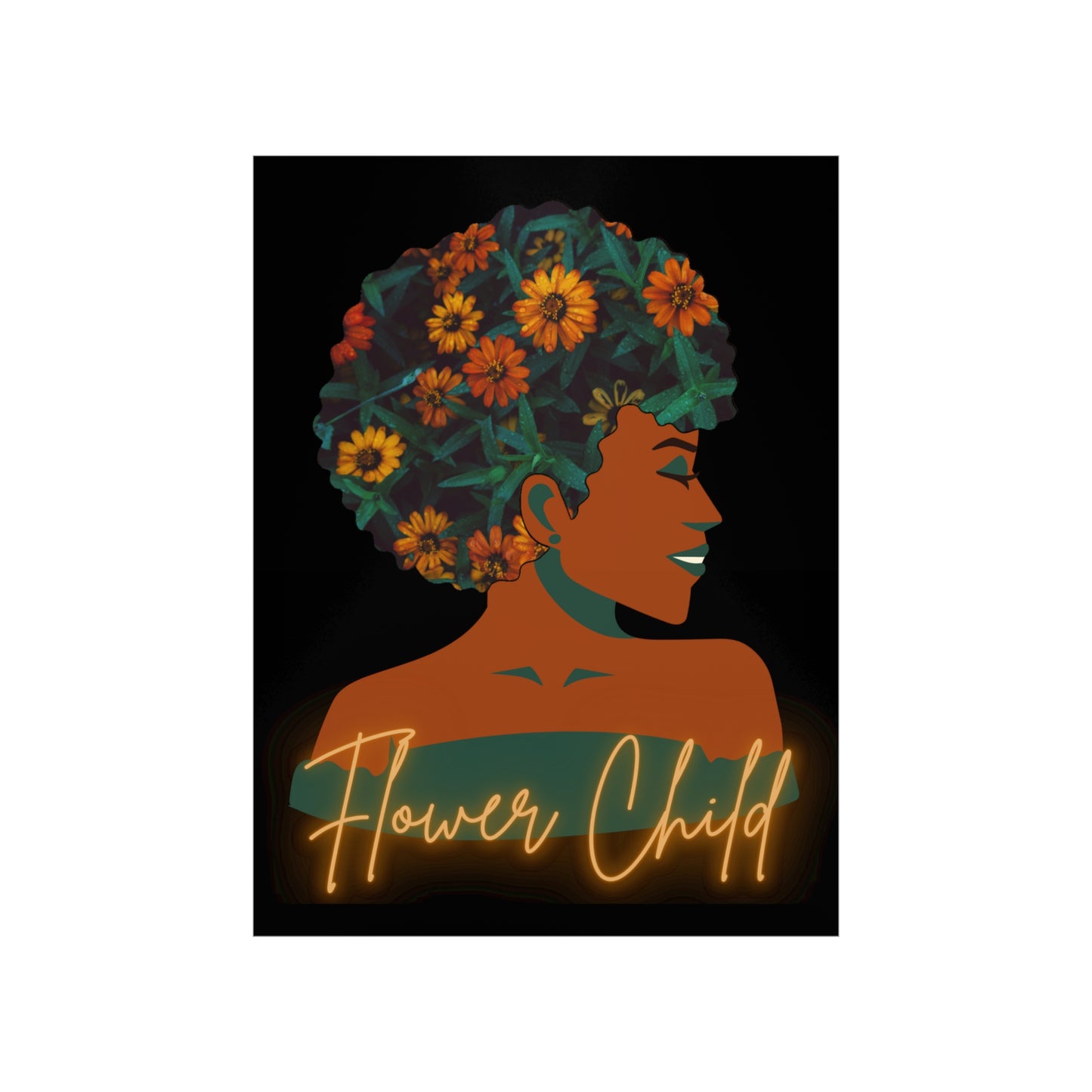 Flower Child |Earth Lady  Premium Matte Poster