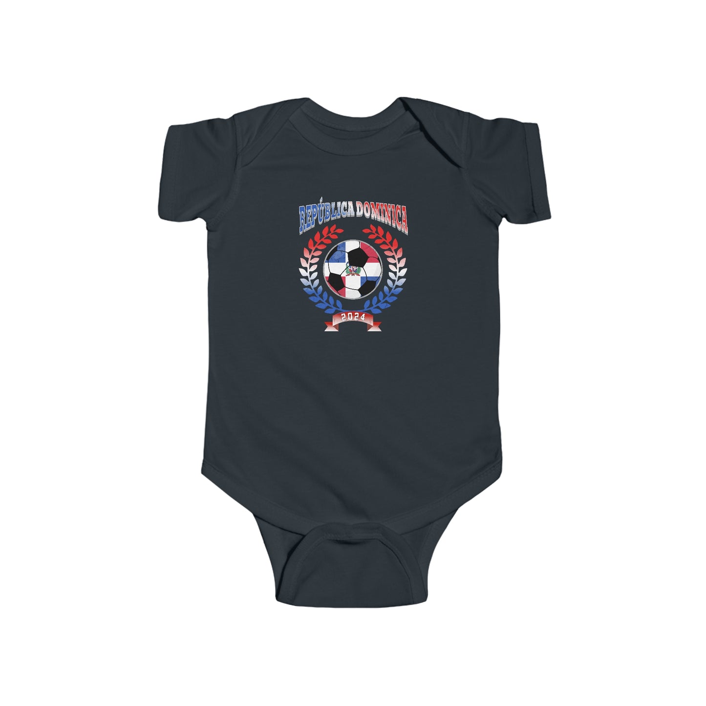 Republica Dominica 2024 Soccer Football Championship Games Dominican DR Team Baby Bodysuit | Newborn Boy Girl