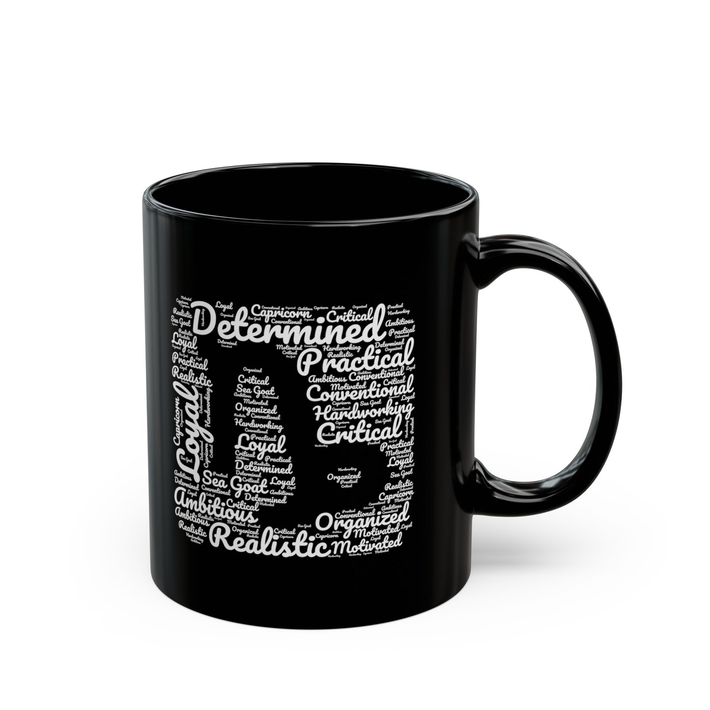 Capricorn Zodiac Sign Astrology White Black Mug (11oz, 15oz)