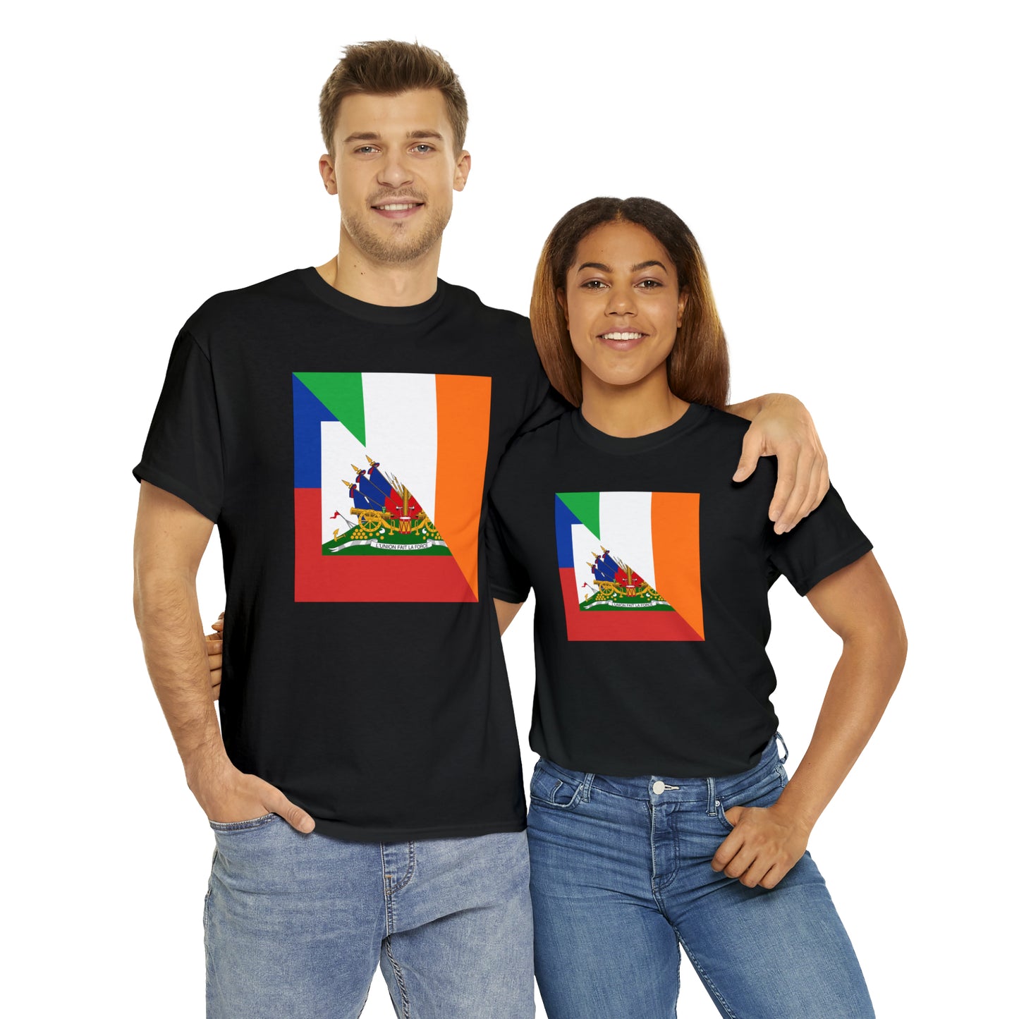 Haitian Irish Flag Half Haiti Ireland T-Shirt | Unisex Tee Shirt