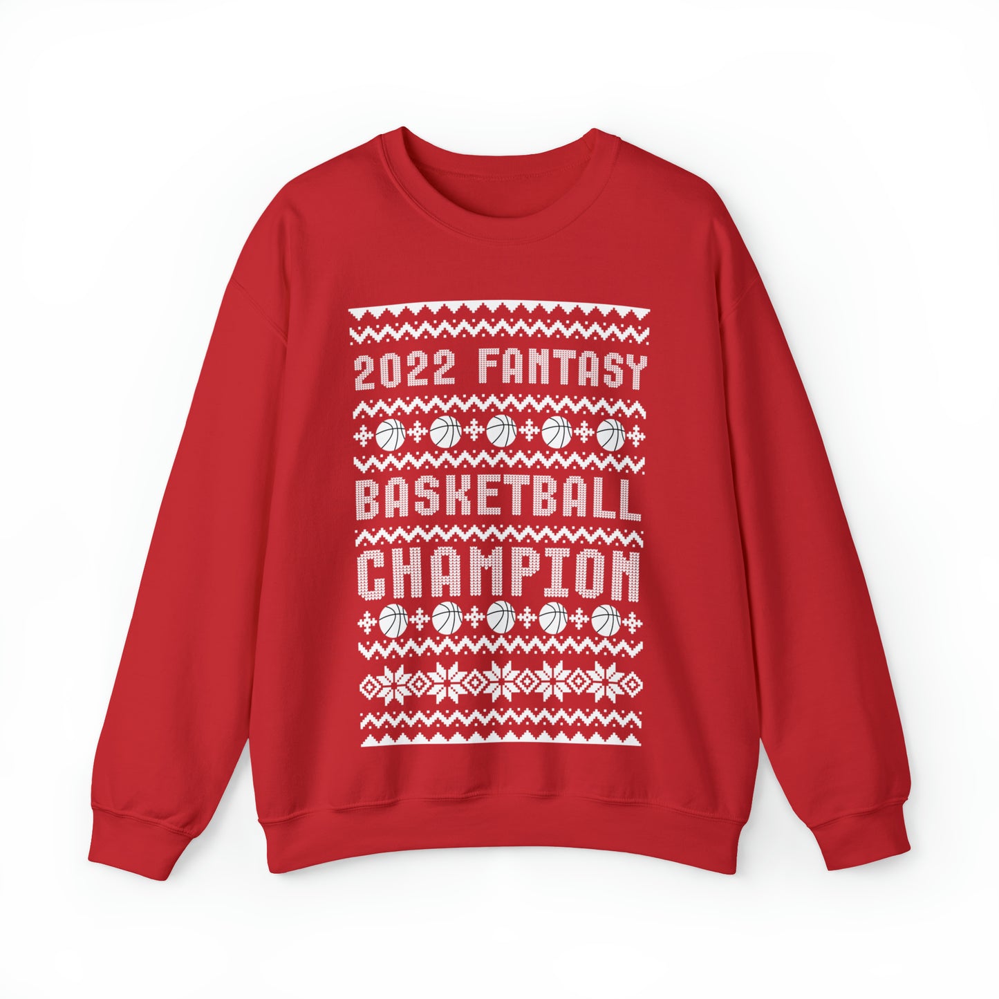 2022 Fantasy Basketball Champion Ugly Christmas Holiday Champ Unisex Sweatshirt