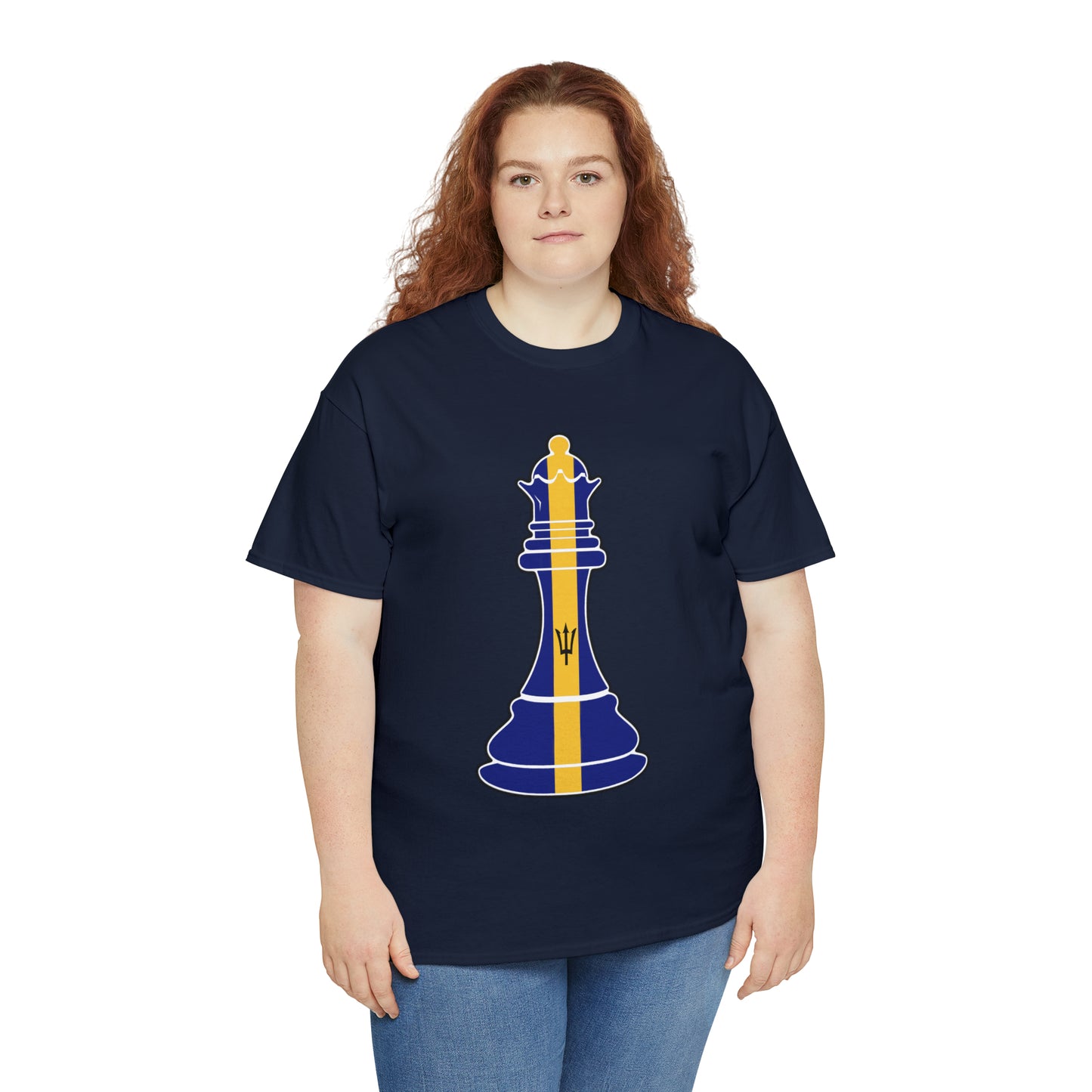 Bajan Queen Flag Chess Piece Barbados T-Shirt | Unisex Tee Shirt