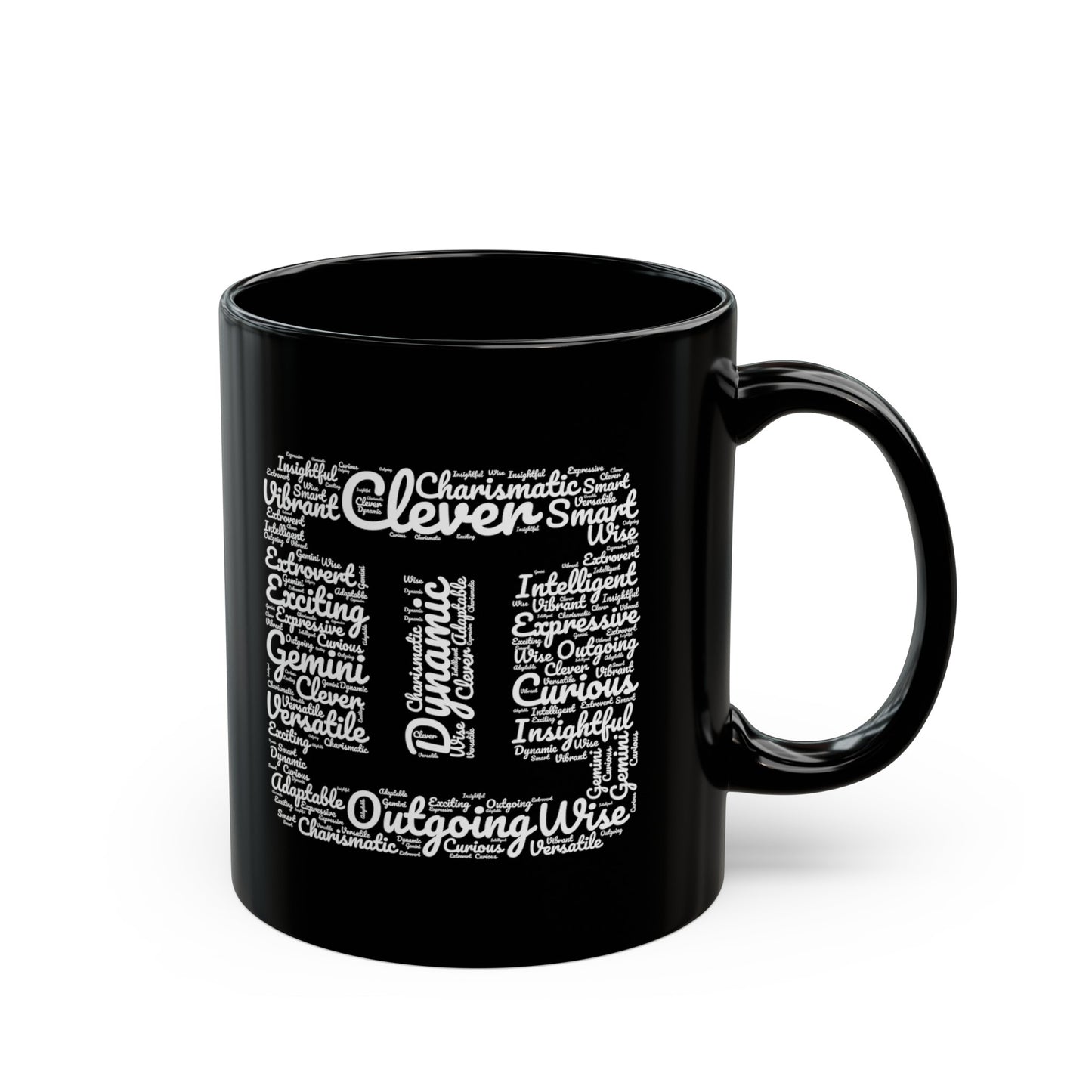 Gemini Zodiac Sign White Black Mug (11oz, 15oz)