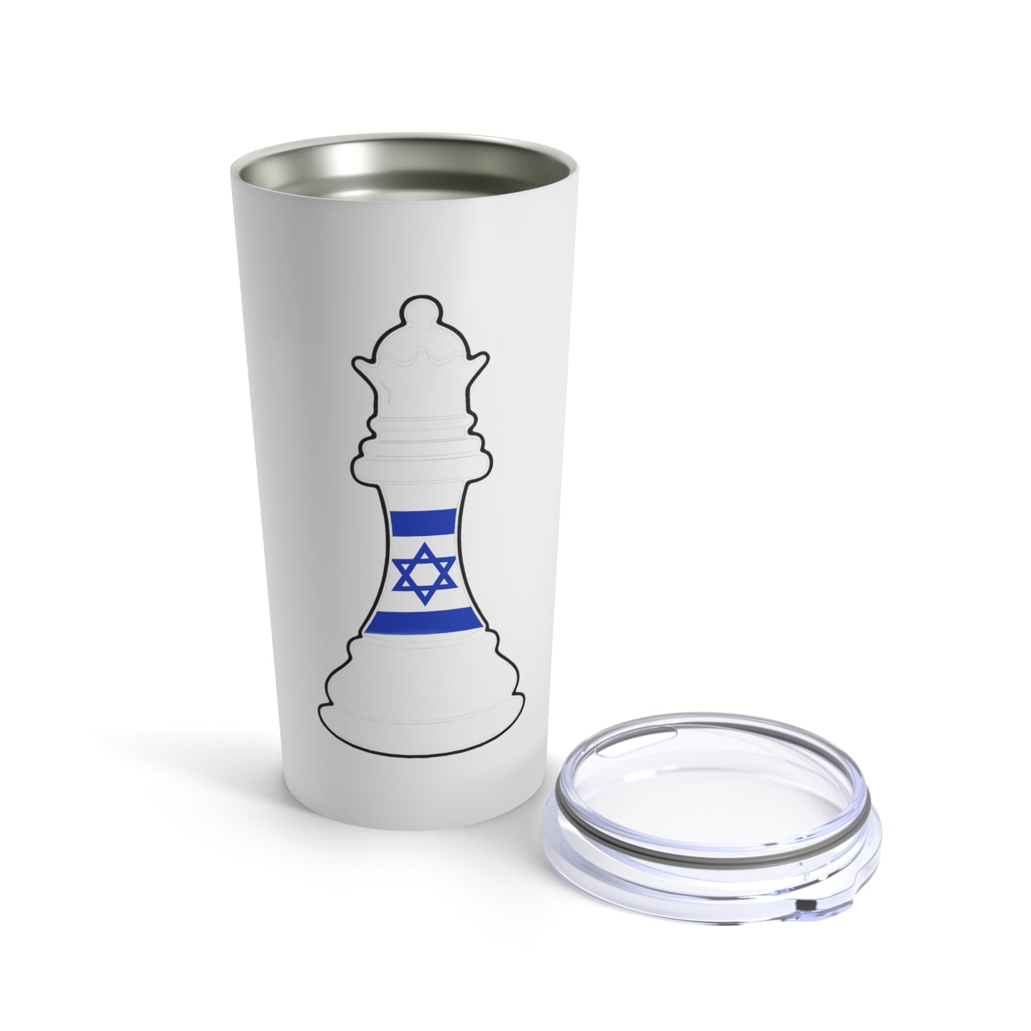 Israeli Queen Flag Chess Piece Israel Tumbler 20oz Beverage Container