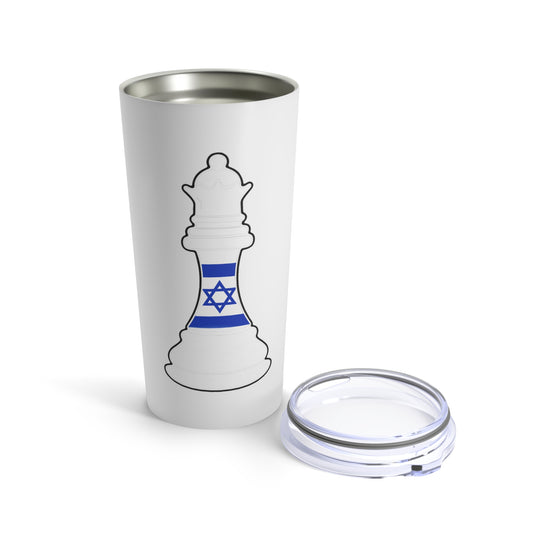 Israeli Queen Flag Chess Piece Israel Tumbler 20oz Beverage Container