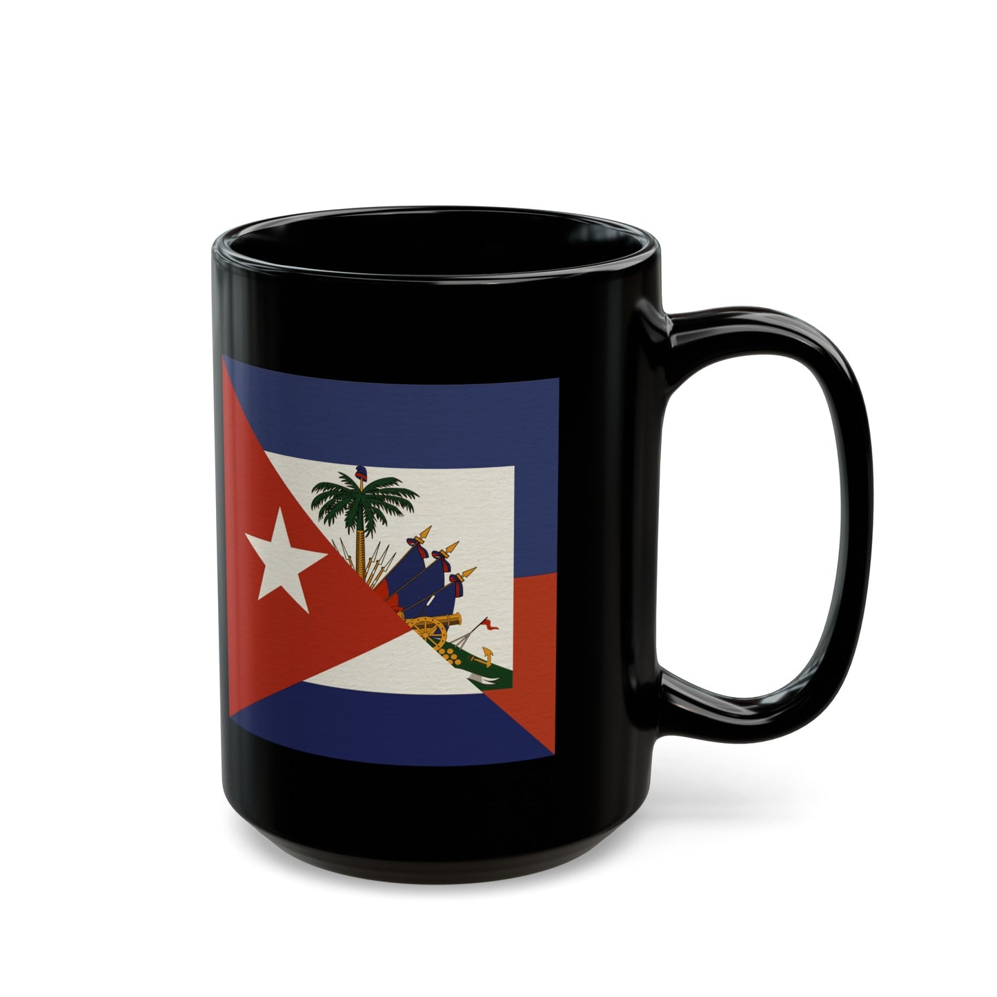 Haiti Cuba Flag Haitian Cuban Black Mug (11oz, 15oz)