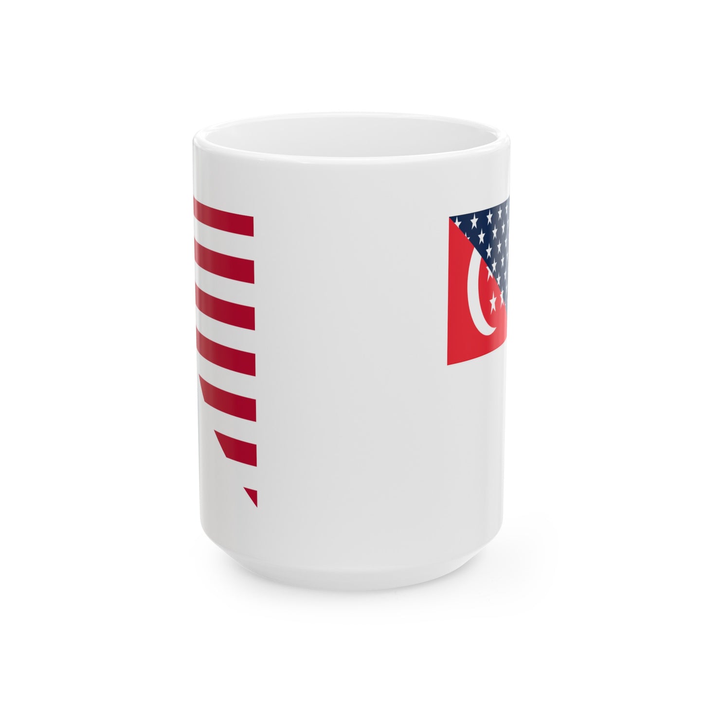 Singapore American Flag Half Singaporean USA Ceramic Mug 11oz, 15oz Cup