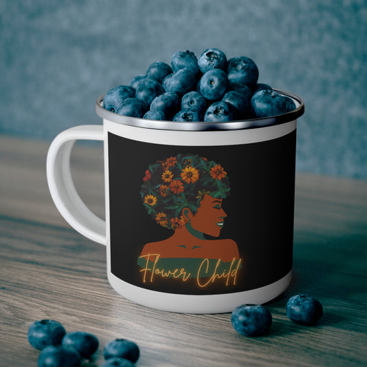 Flower Child | Earth Lady  12oz Enamel Mug