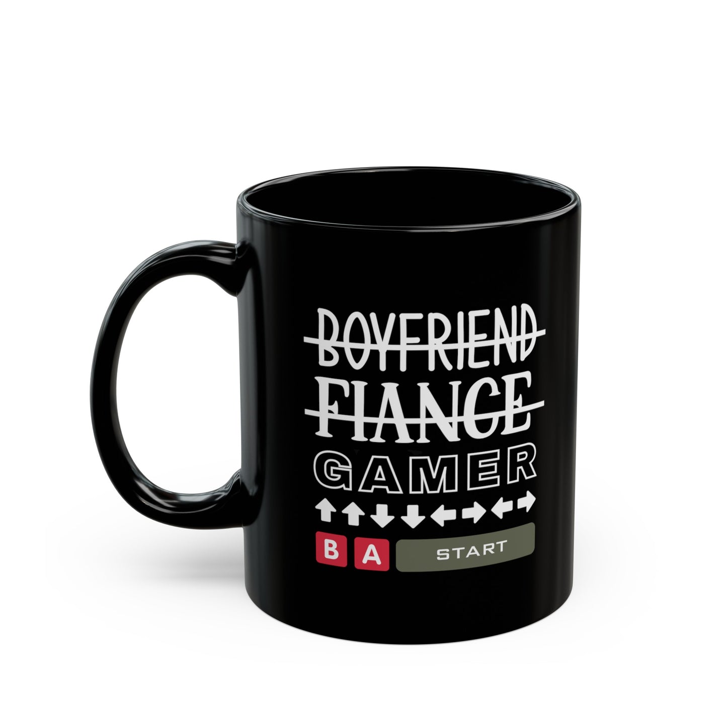 Boyfriend Fiance Gamer Black Mug (11oz, 15oz)