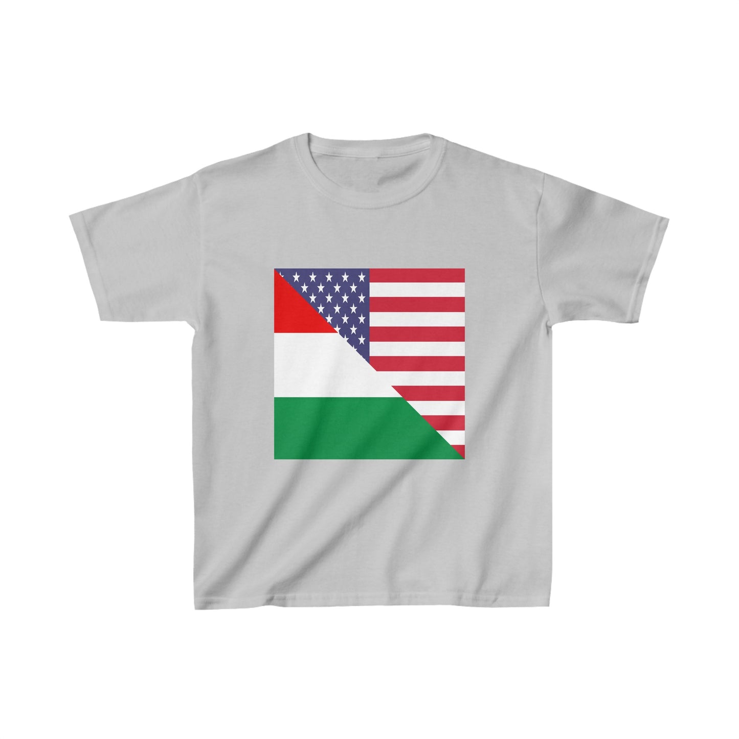 Kids Hungarian American Flag Hungary USA T-Shirt | Unisex Tee Shirt