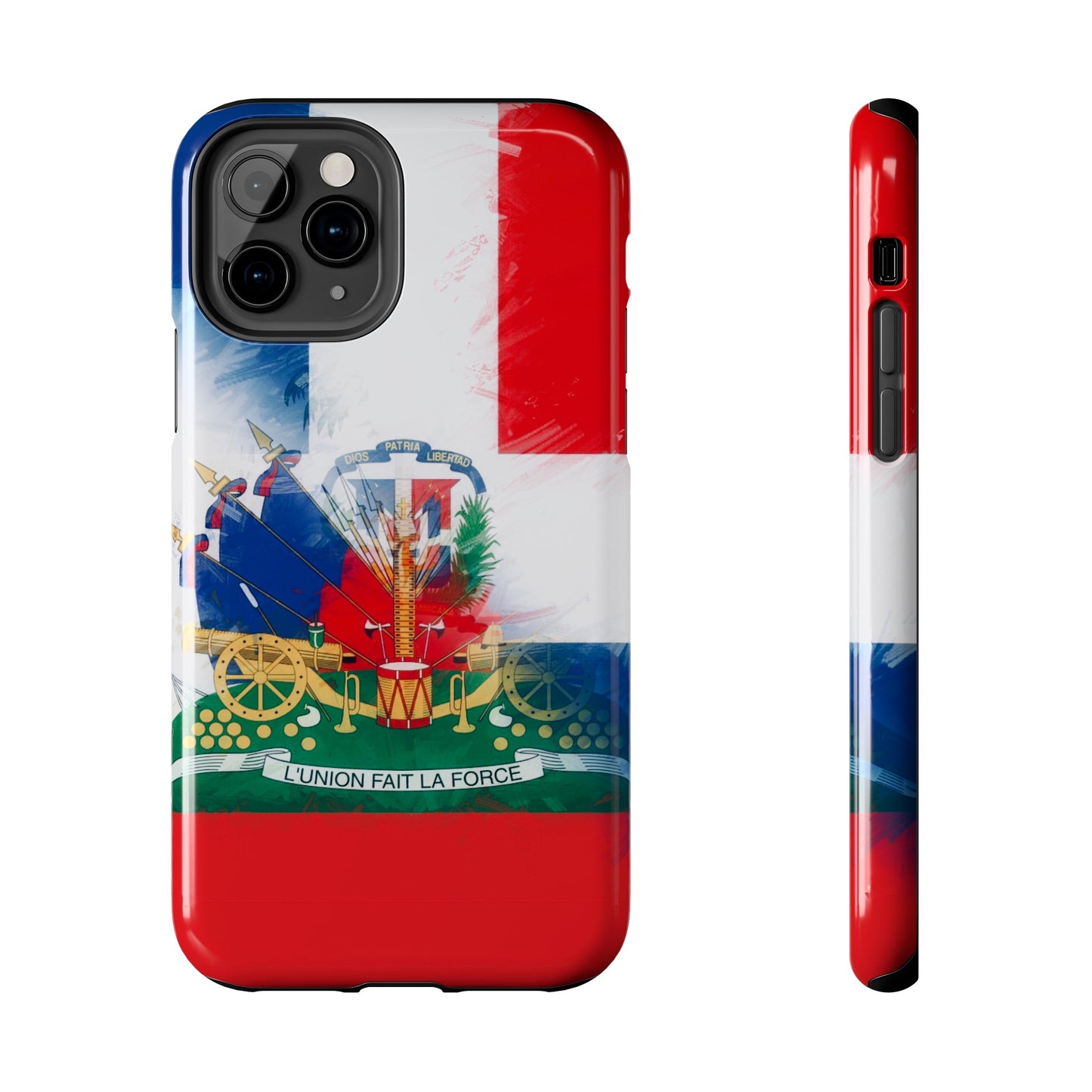 Haiti DR Flag Painted Haitian Dominican Tough Phone Cases