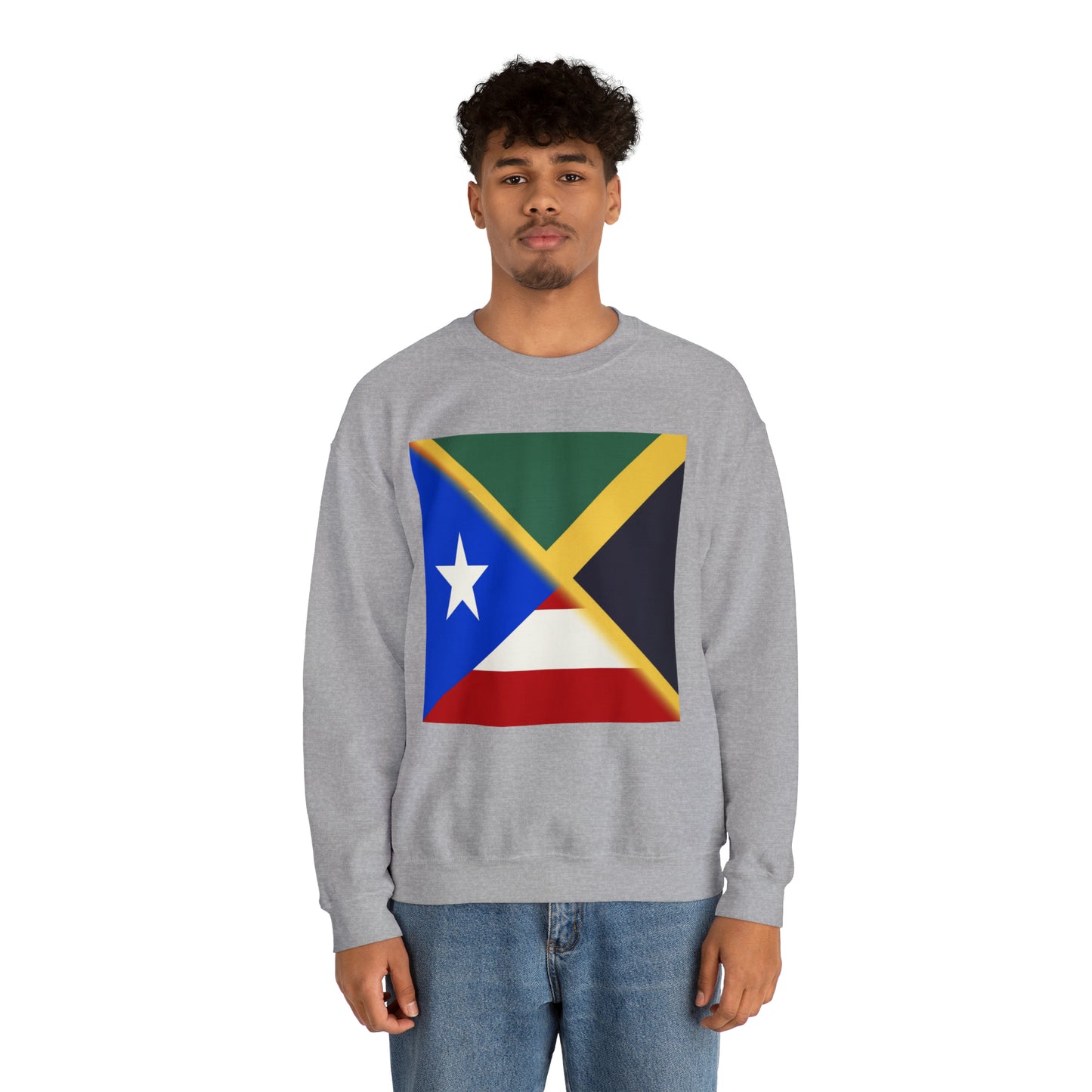 Jamaica Puerto Rico Flag | Jamaican PR Flag Unisex Sweatshirt