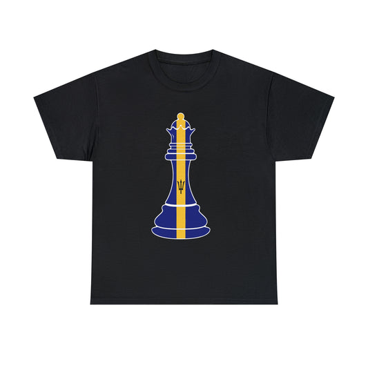 Bajan Queen Flag Chess Piece Barbados T-Shirt | Unisex Tee Shirt