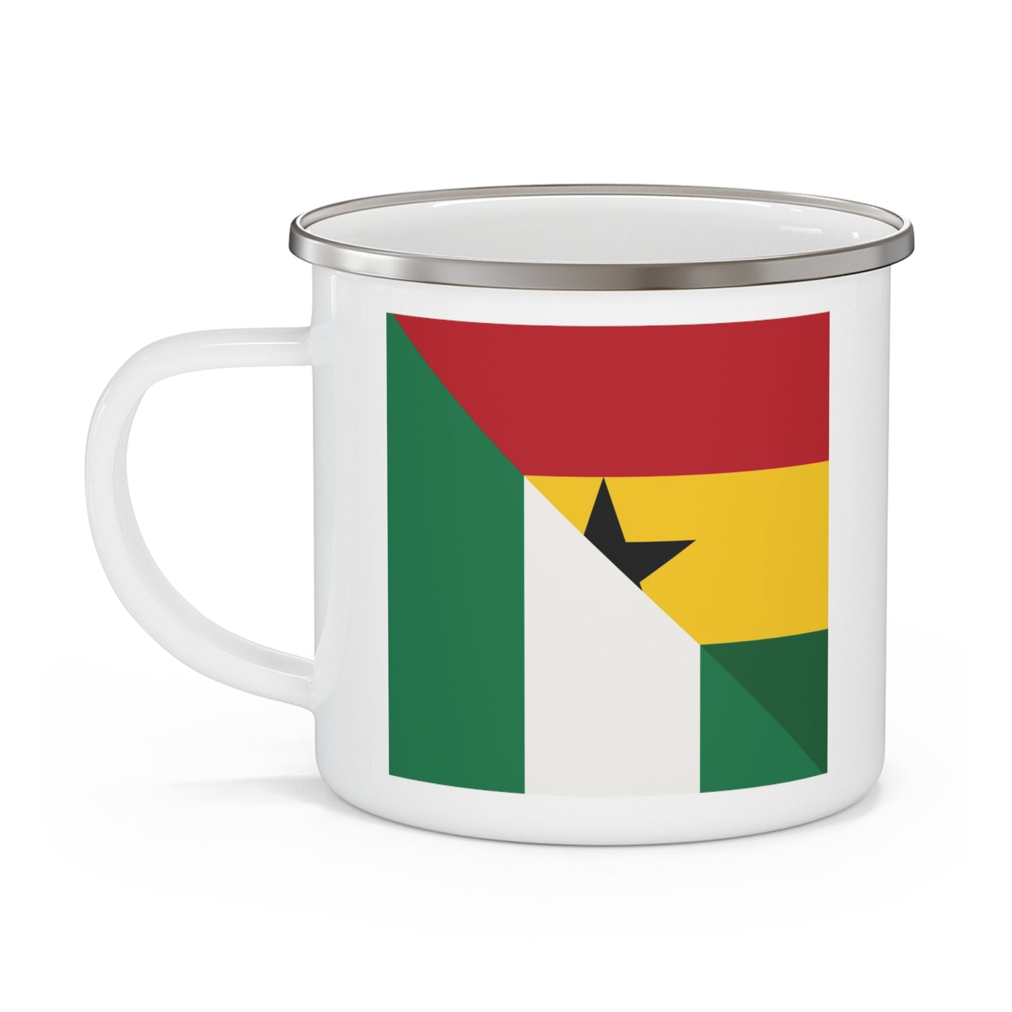 Nigerian Ghanaian Flag Nigeria Ghana Naija 12oz Enamel Mug