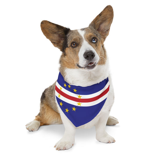 Cape Verde Flag Pet Bandana Collar | Animal Cat Dog Collar Cape Verdean