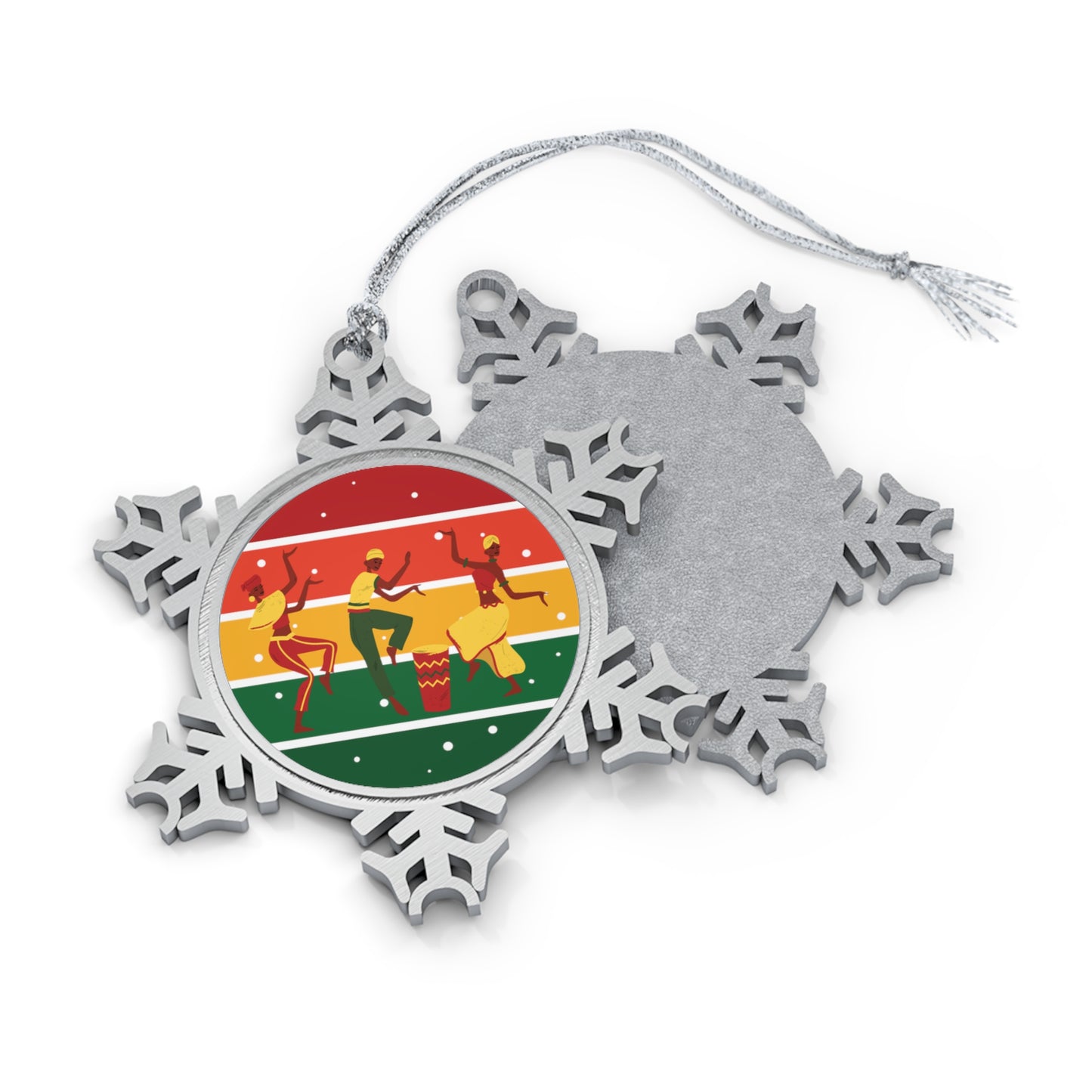 African Dance | Africa Diaspora Pewter Snowflake Ornament