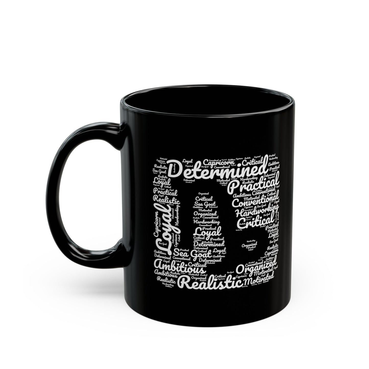 Capricorn Zodiac Sign Astrology White Black Mug (11oz, 15oz)