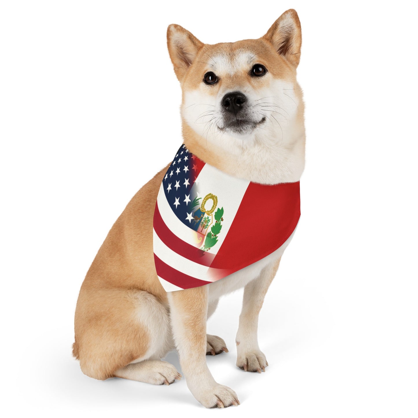 Peru America Flag Pet Bandana Collar | USA Peruvian Dog Cat Animal