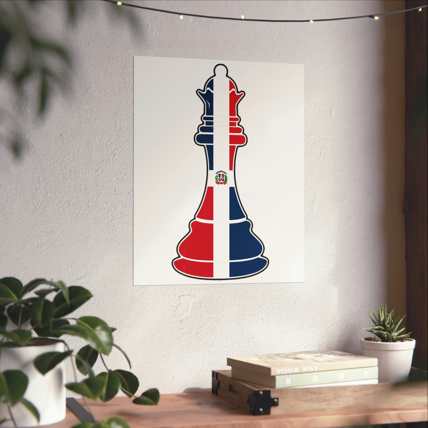 Dominican Republic Queen Flag Chess Piece DR Premium Matte Poster