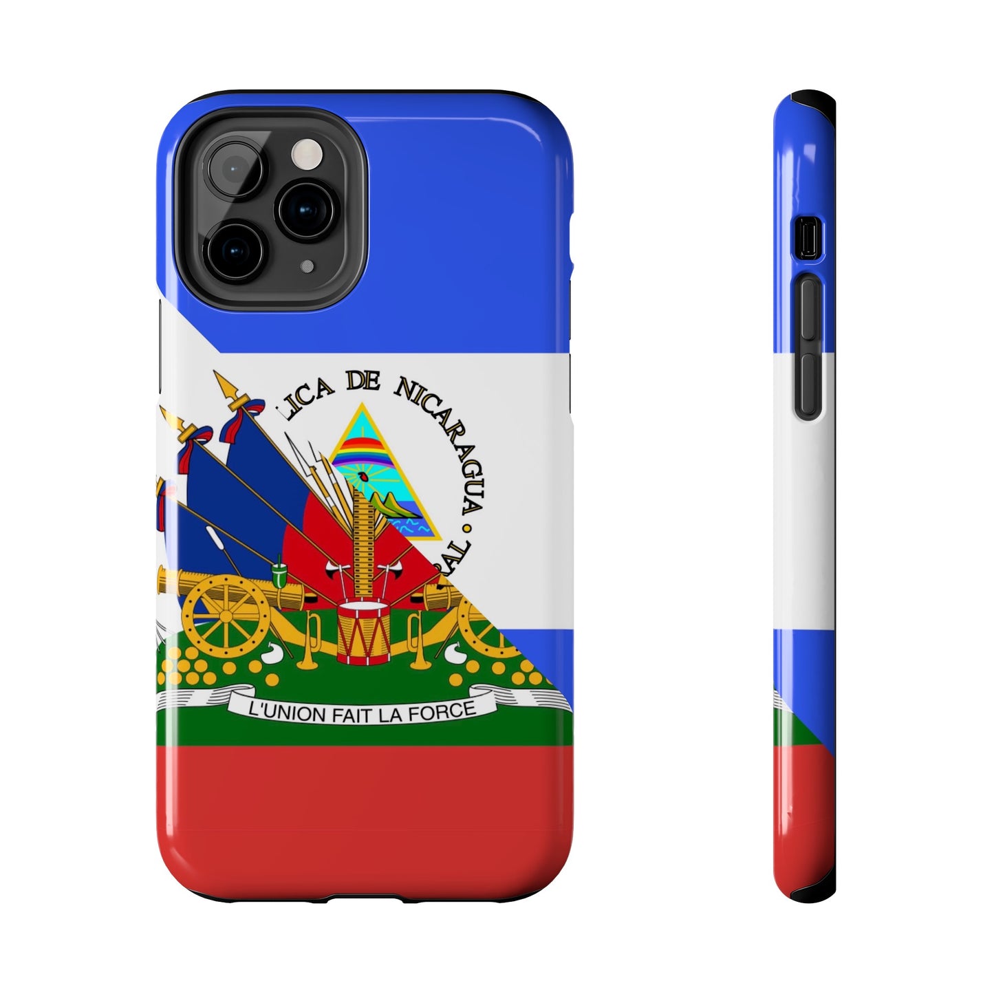 Haiti Nicaragua Flag Haitian Nicaraguan Tough Phone Cases