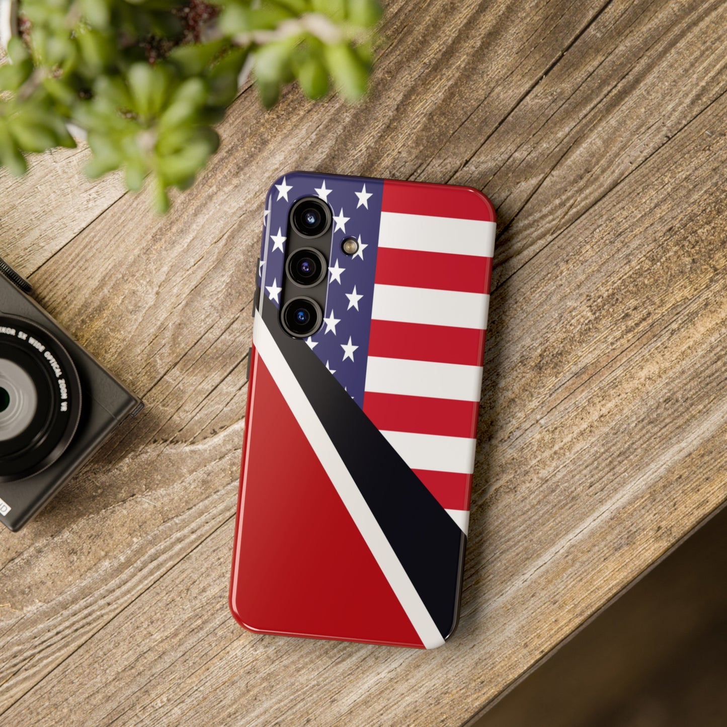 Trinidad American Flag Trini USA Tough Phone Cases