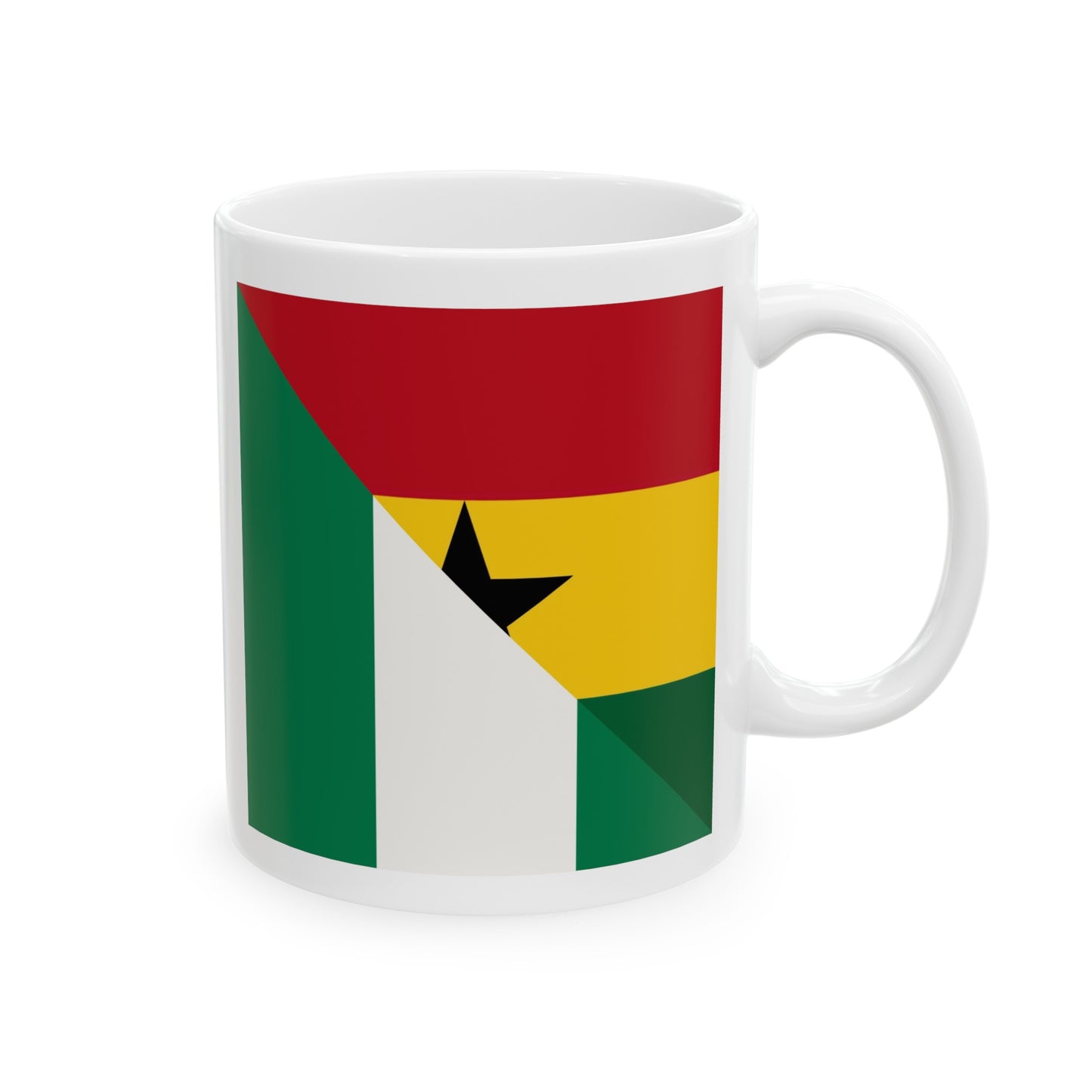 Nigerian Ghanaian Flag Nigeria Ghana Naija Ceramic Mug 11oz, 15oz Cup