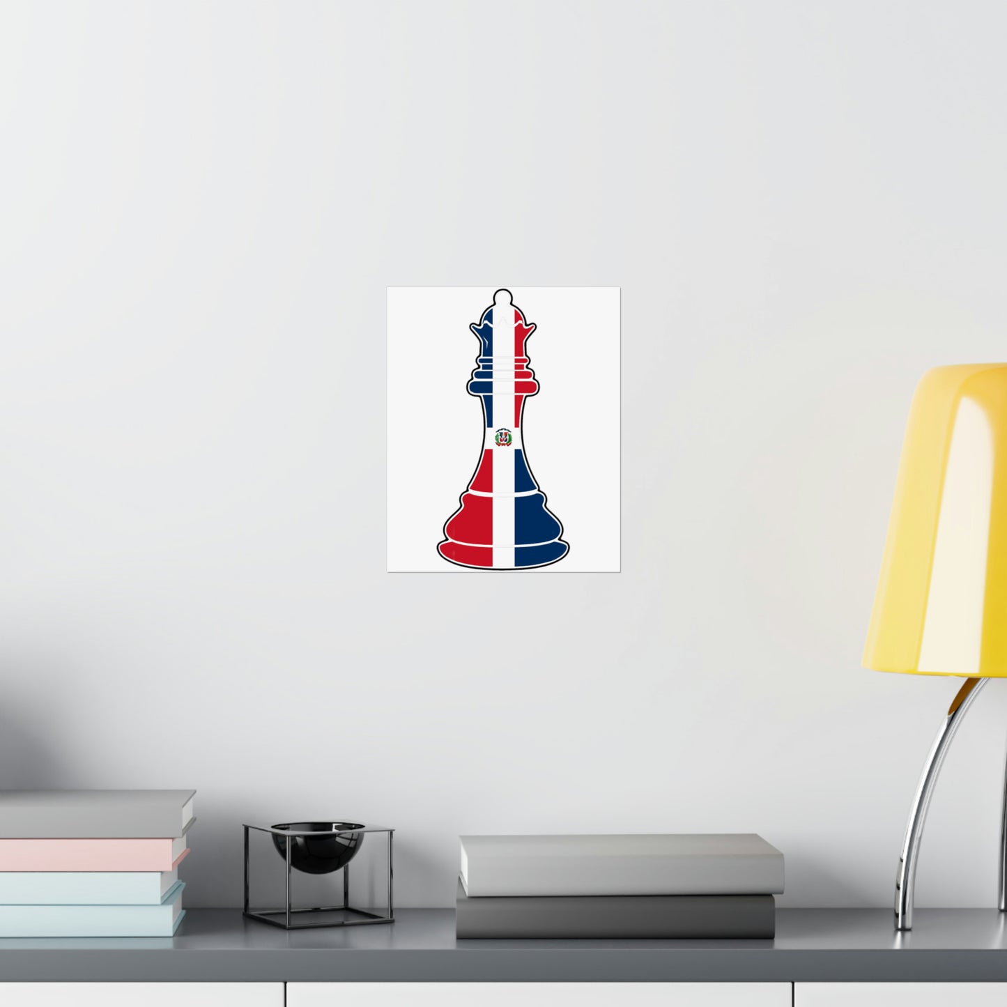 Dominican Republic Queen Flag Chess Piece DR Premium Matte Poster