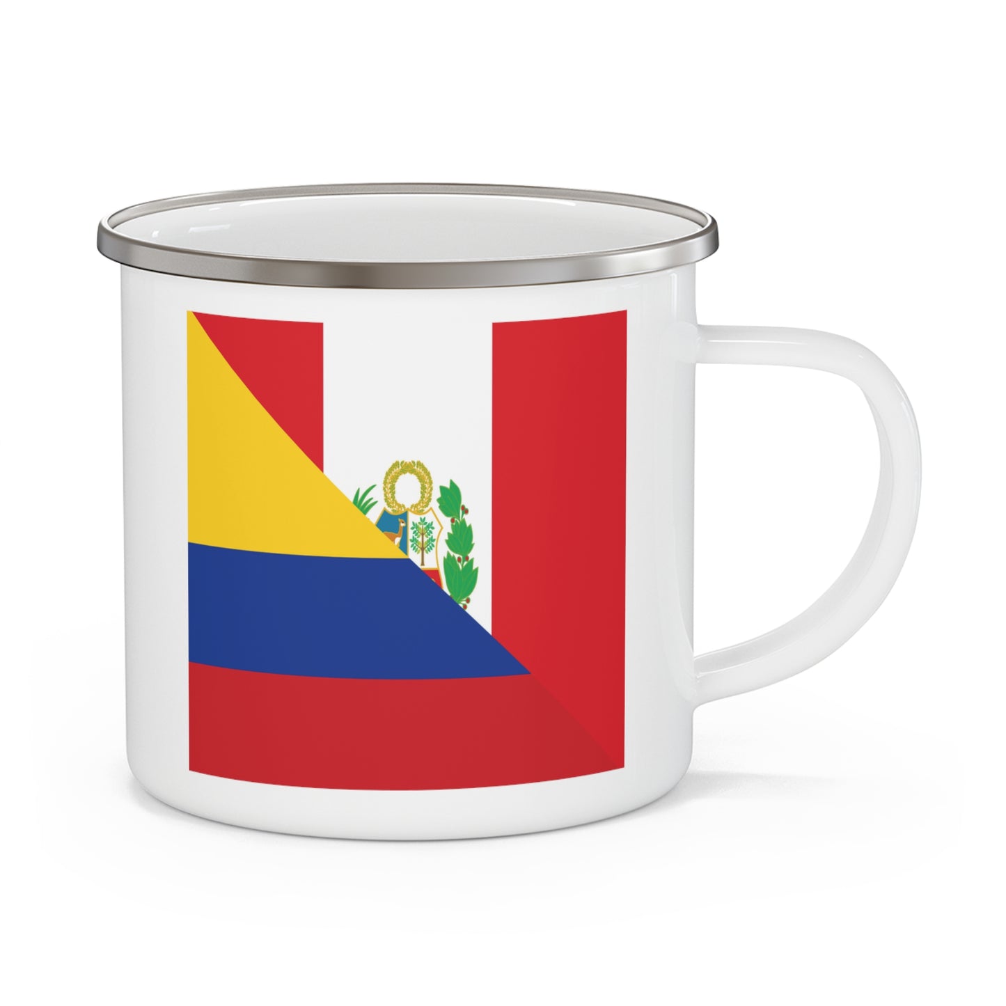 Peru Colombia Flag Peruvian Colombian 12oz Enamel Mug