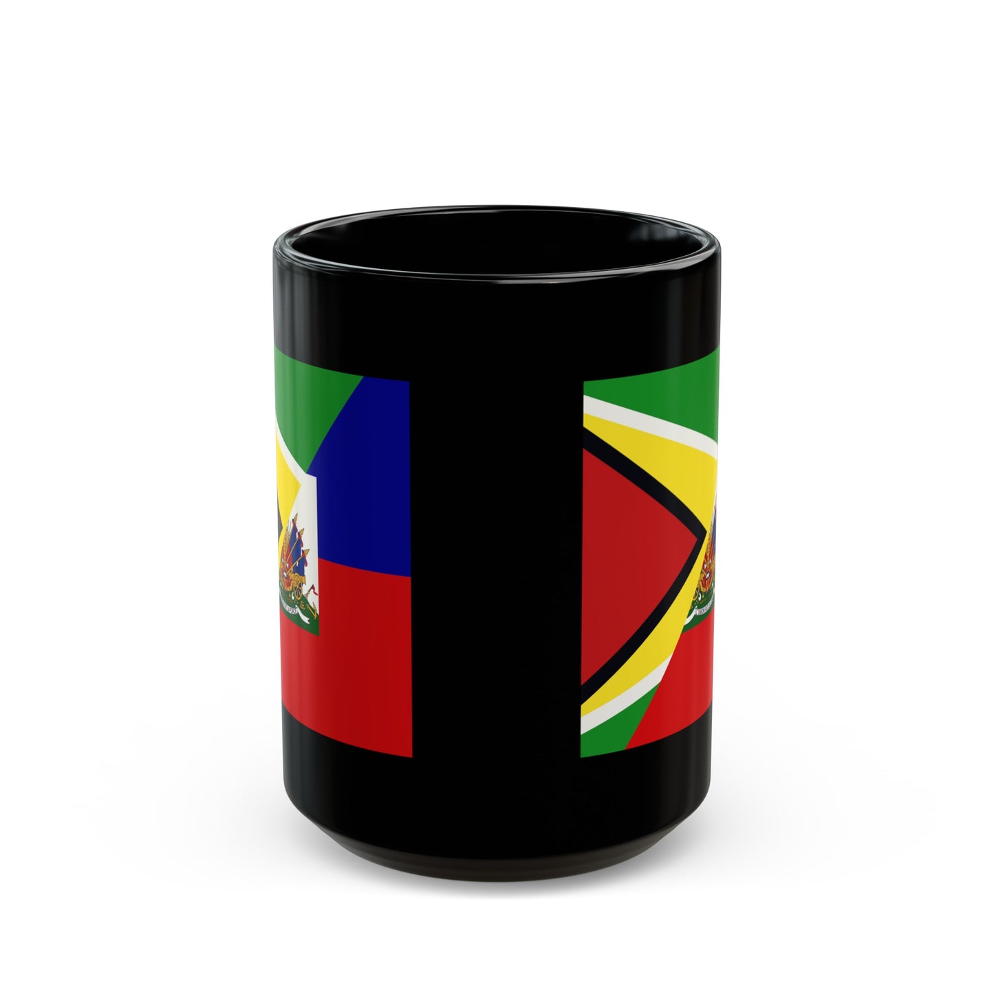 Haiti Guyana Flag Haitian Guyanese Black Mug (11oz, 15oz)