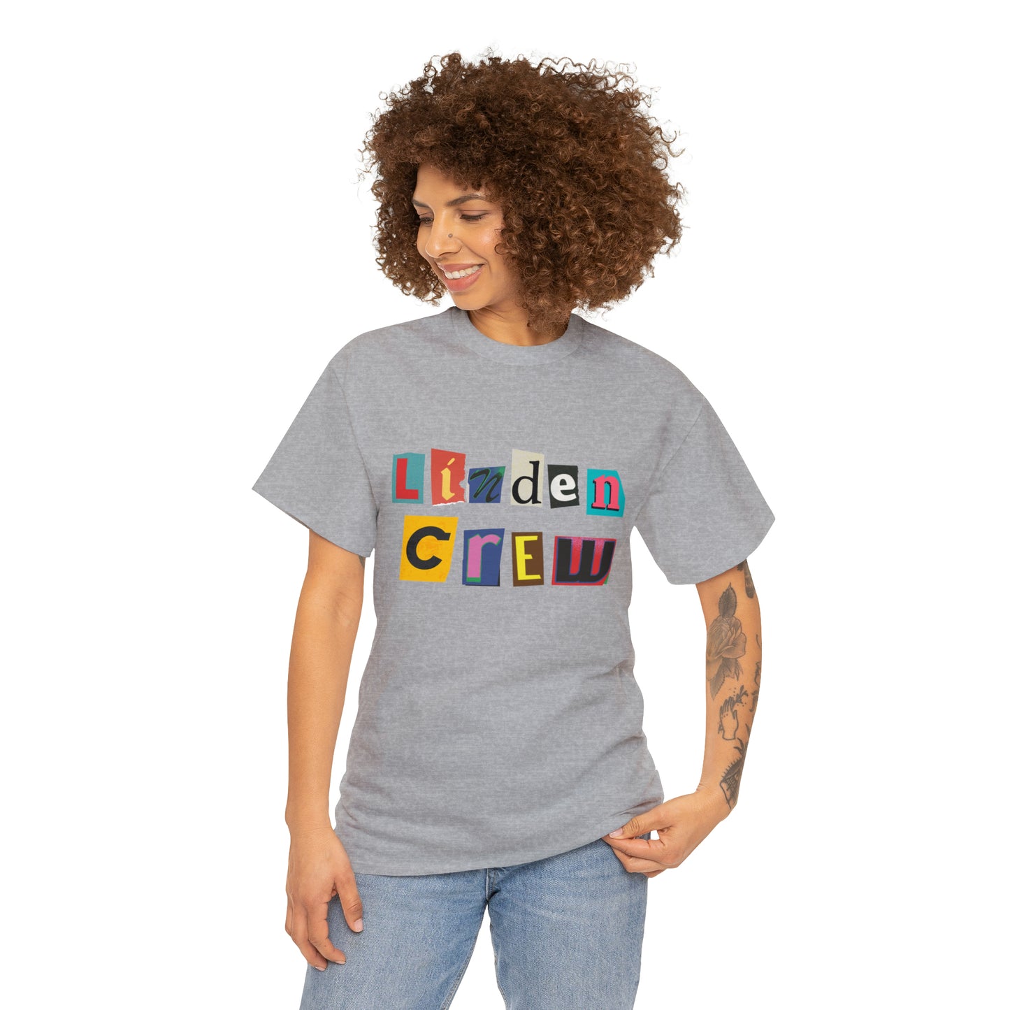 Linden Crew Magazine Letters Tee Shirt