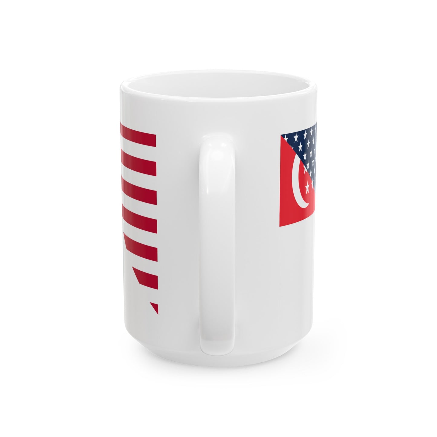 Singapore American Flag Half Singaporean USA Ceramic Mug 11oz, 15oz Cup