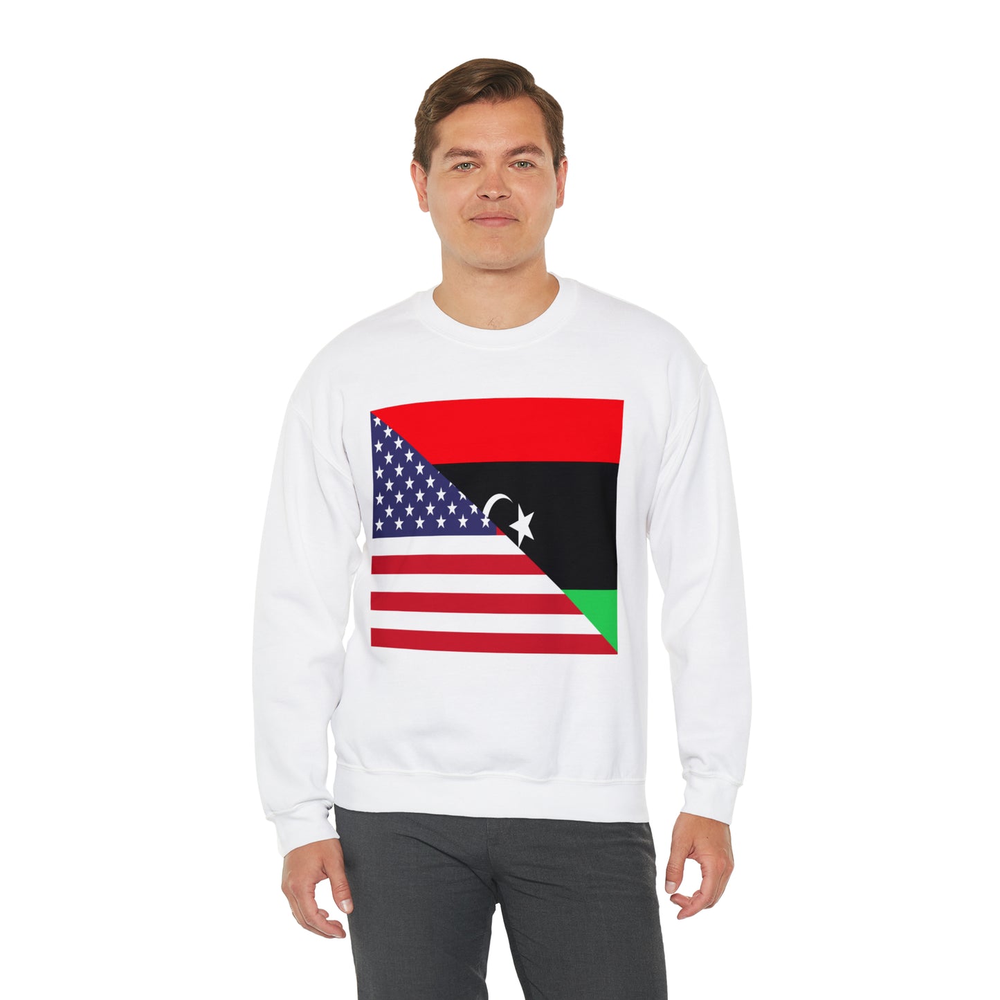 Libya American Flag Libyan USA Unisex Sweatshirt