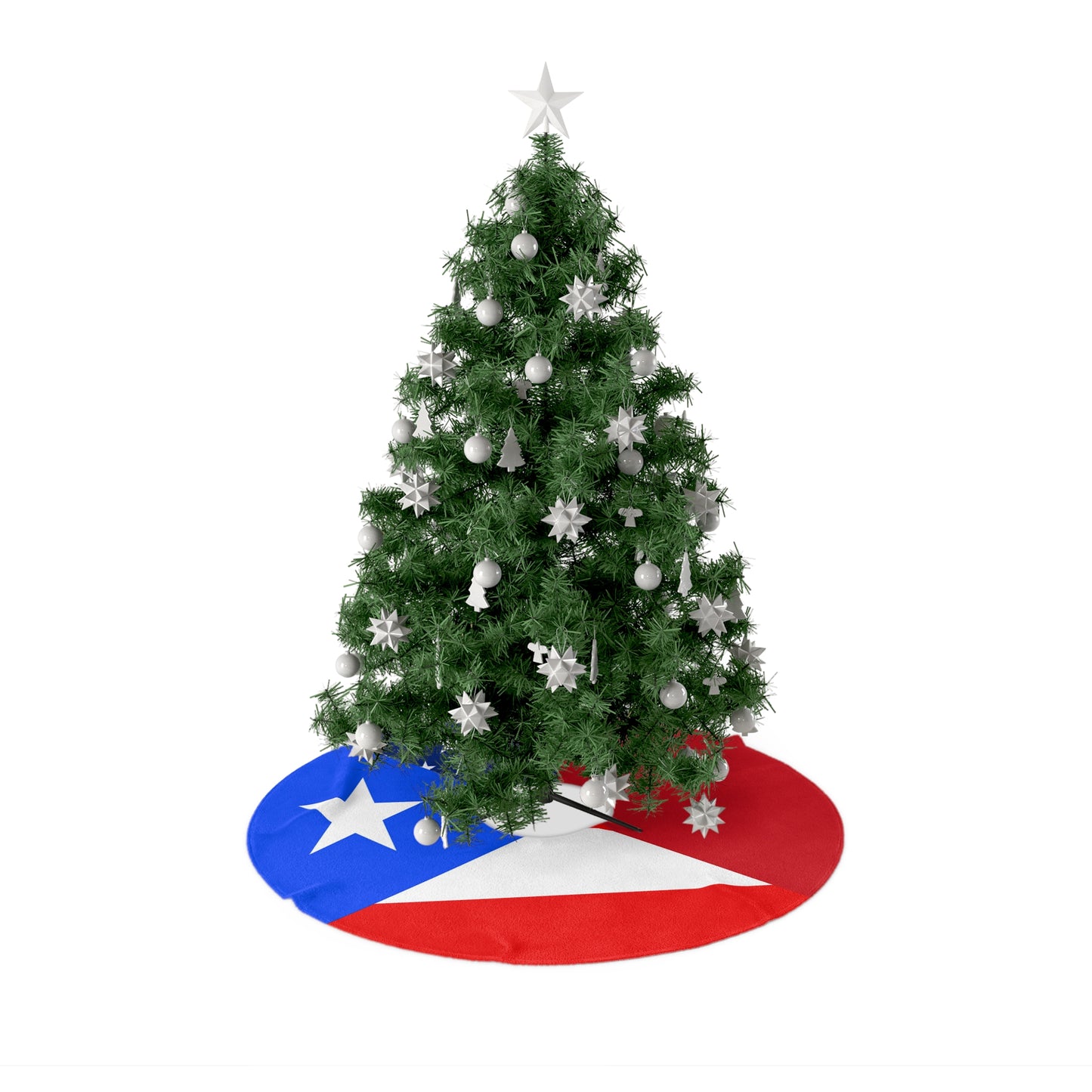 Puerto Rico Samoa Flag Half Puerto Rican Samoan Christmas Tree Skirt