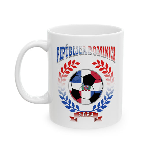 Republica Dominica 2024 Soccer Football Championship Games Dominican DR Team Ceramic Mug 11oz, 15oz Cup