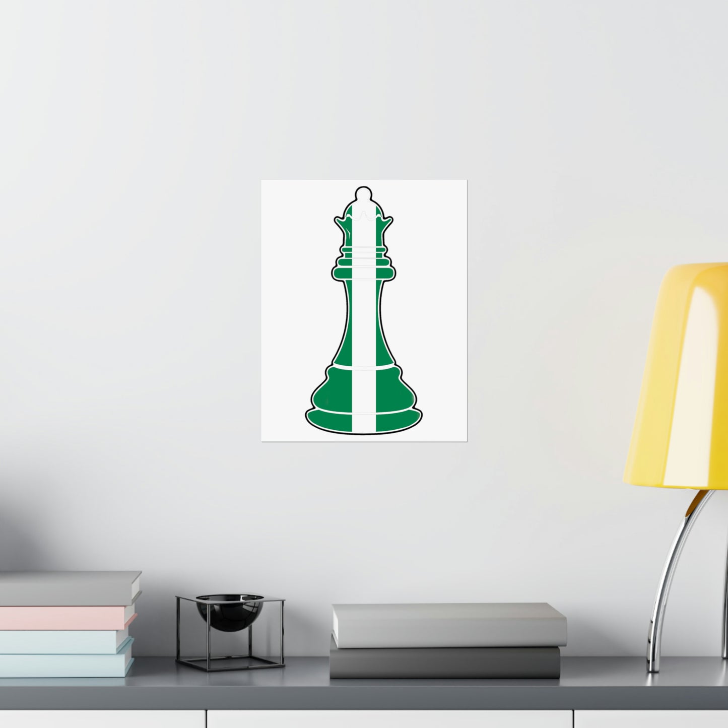 Nigerian Queen Flag Chess Piece Nigeria Premium Matte Poster