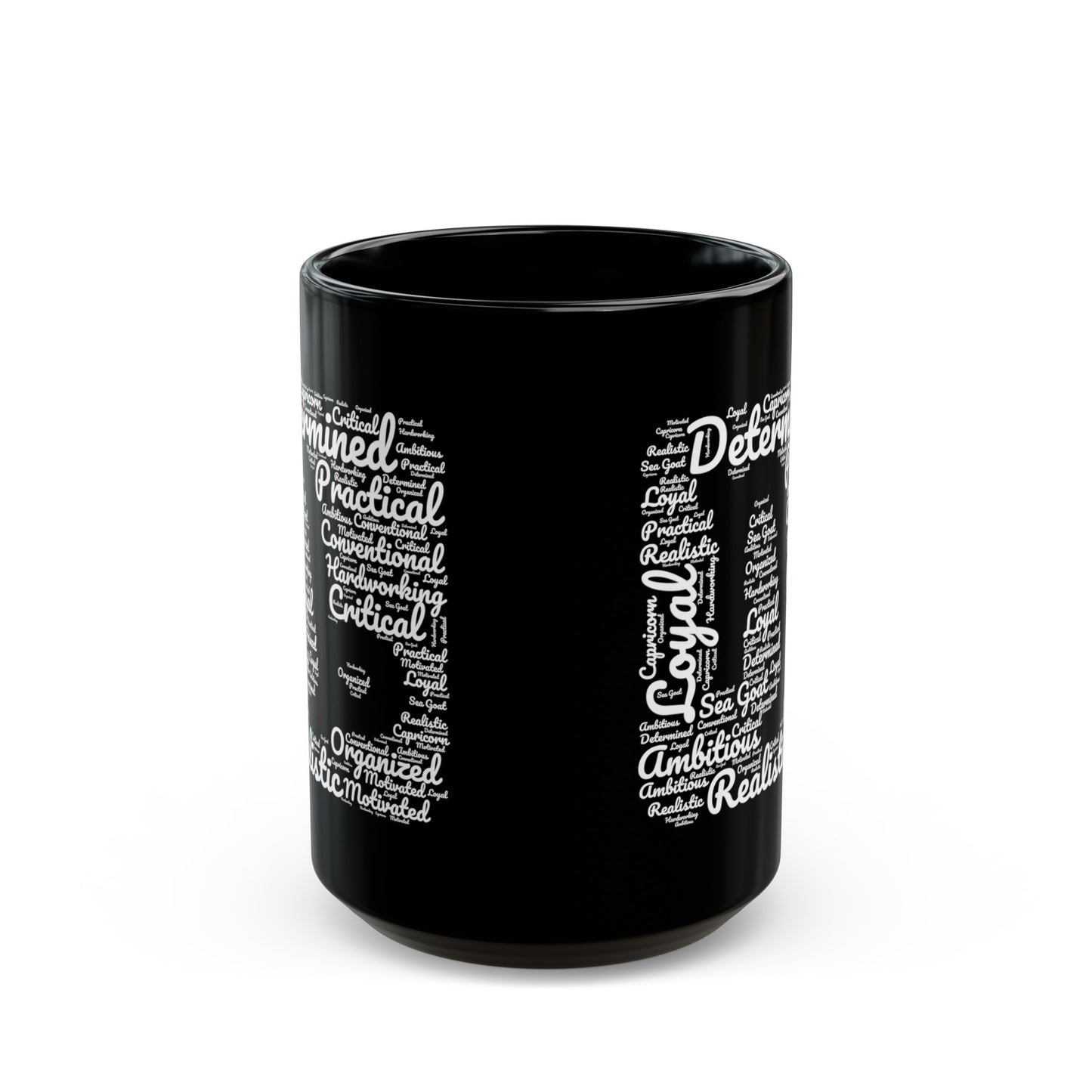 Capricorn Zodiac Sign Astrology White Black Mug (11oz, 15oz)